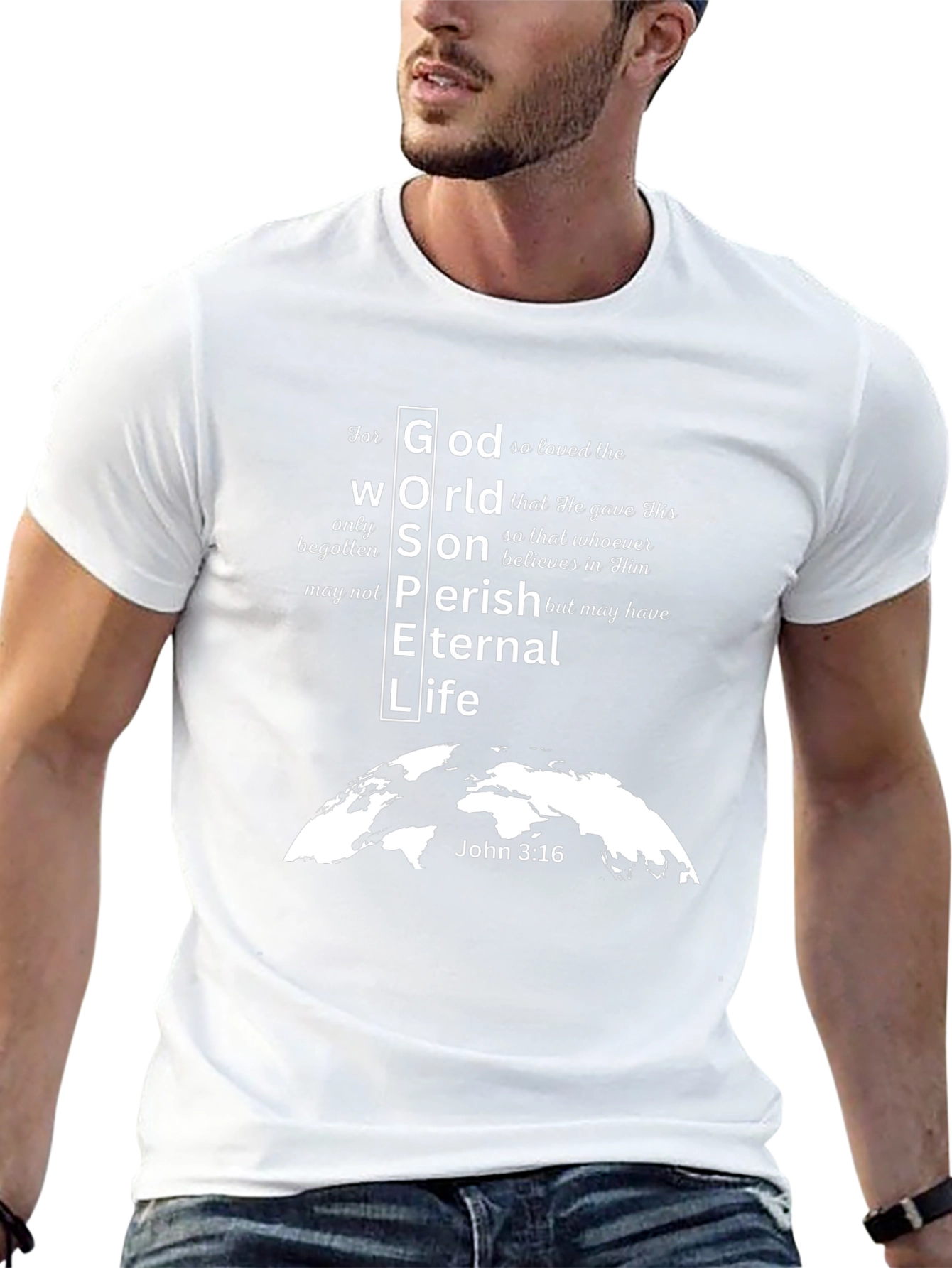 Faith-Based Black T-Shirt: Gospel Design