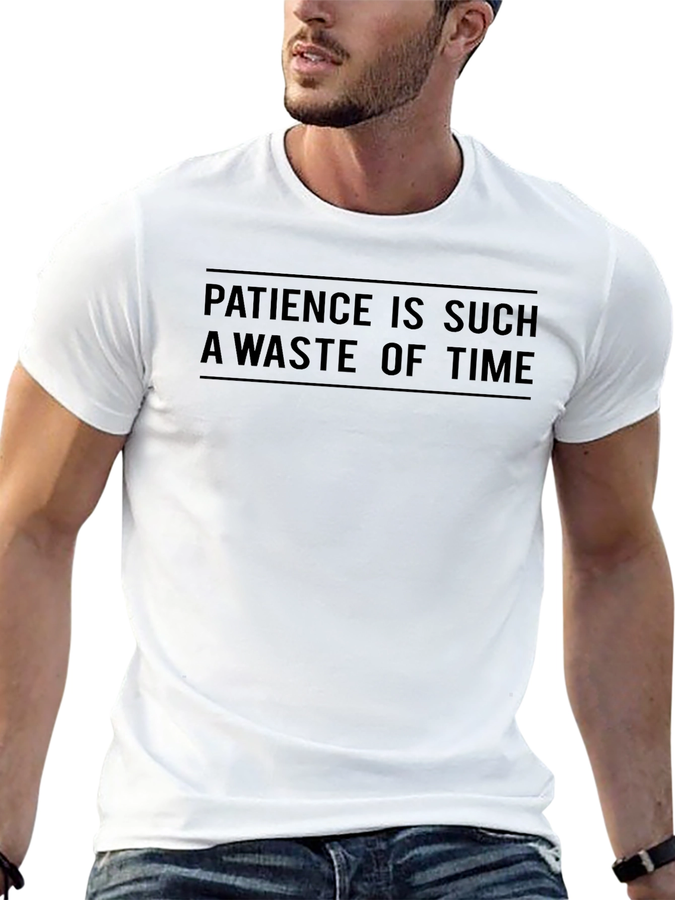 Humorous Patience Quote Black T-Shirt