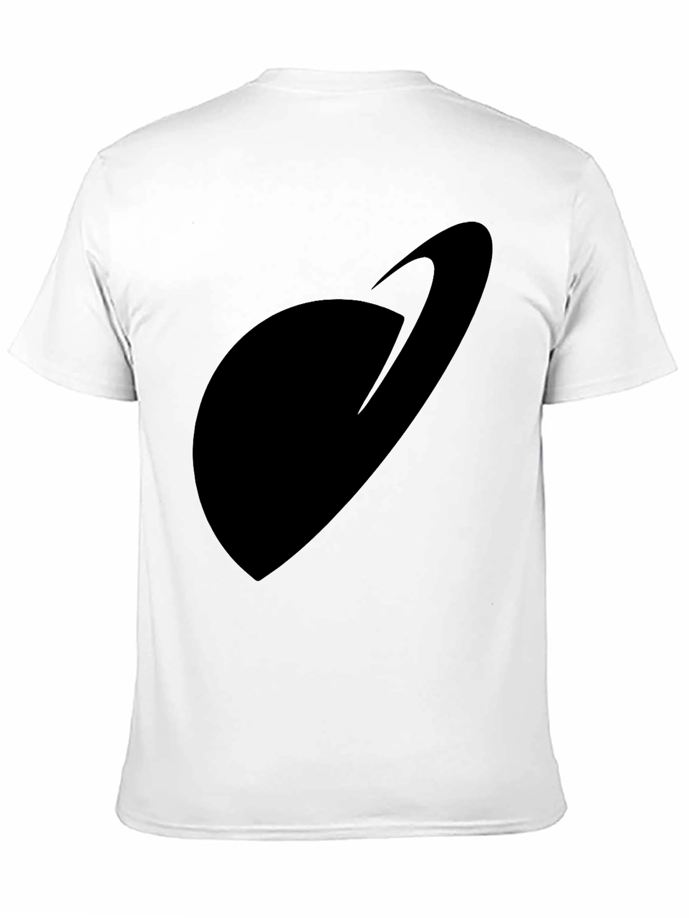 Modern Black Saturn Graphic T-Shirt