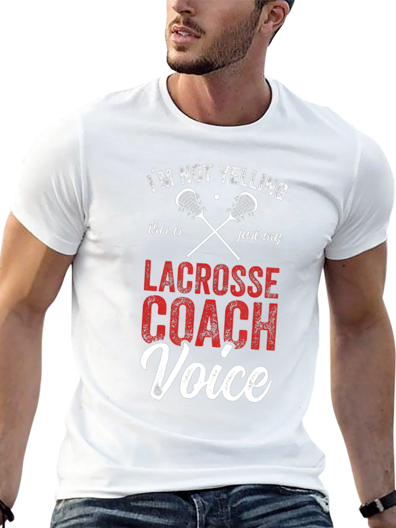 Lacrosse Coach Voice T-Shirt Funny Coaching Tee