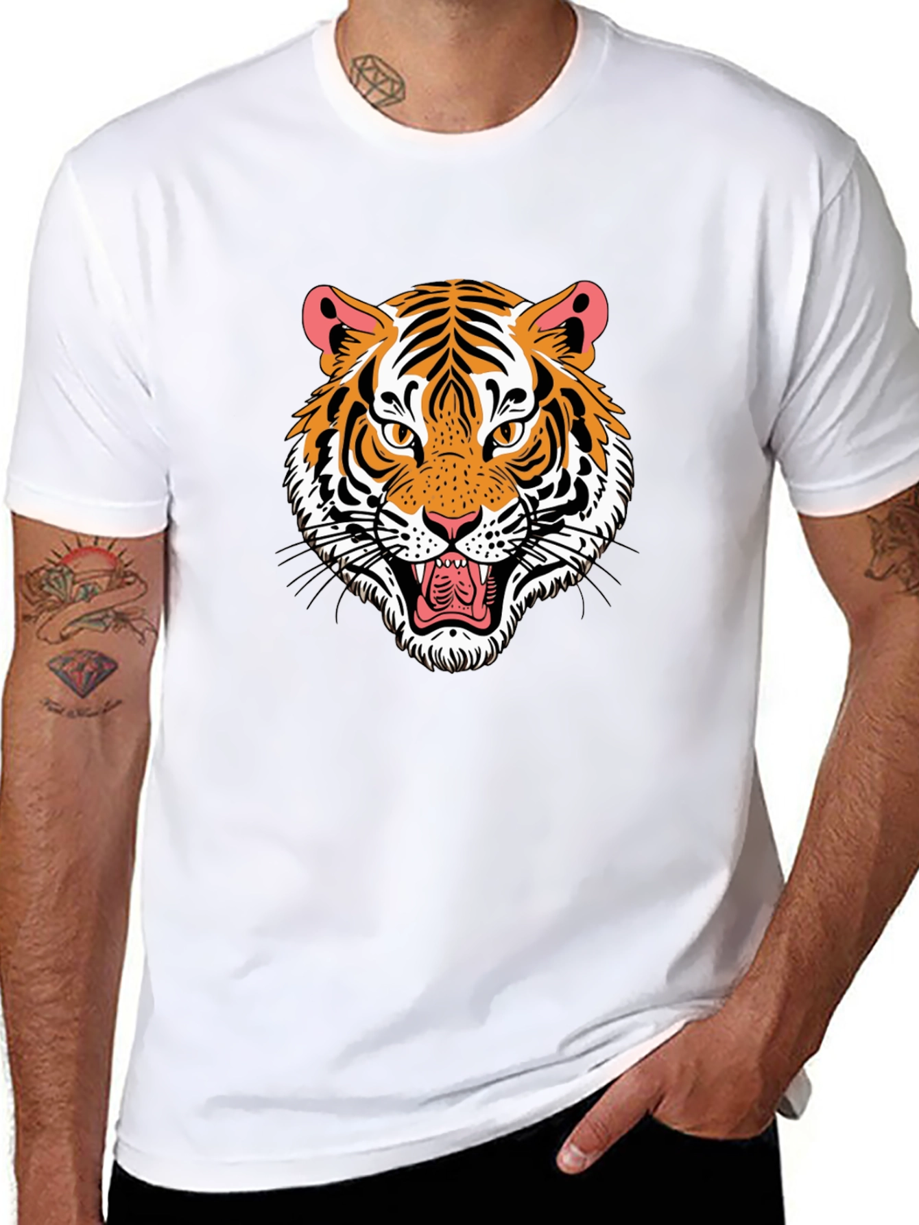Tiger Graphic Black T-Shirt