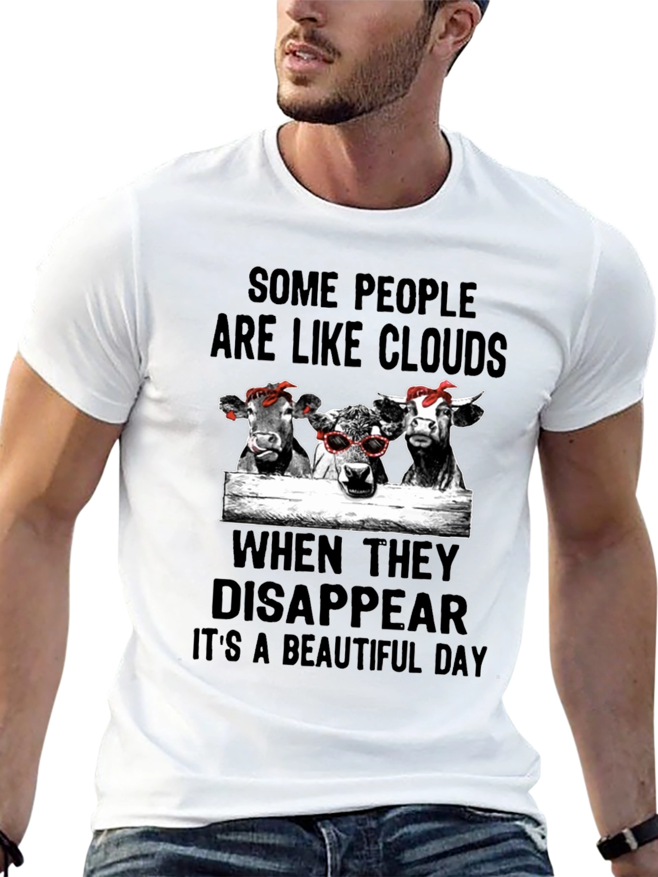 Cows Like Clouds Funny Graphic Tee