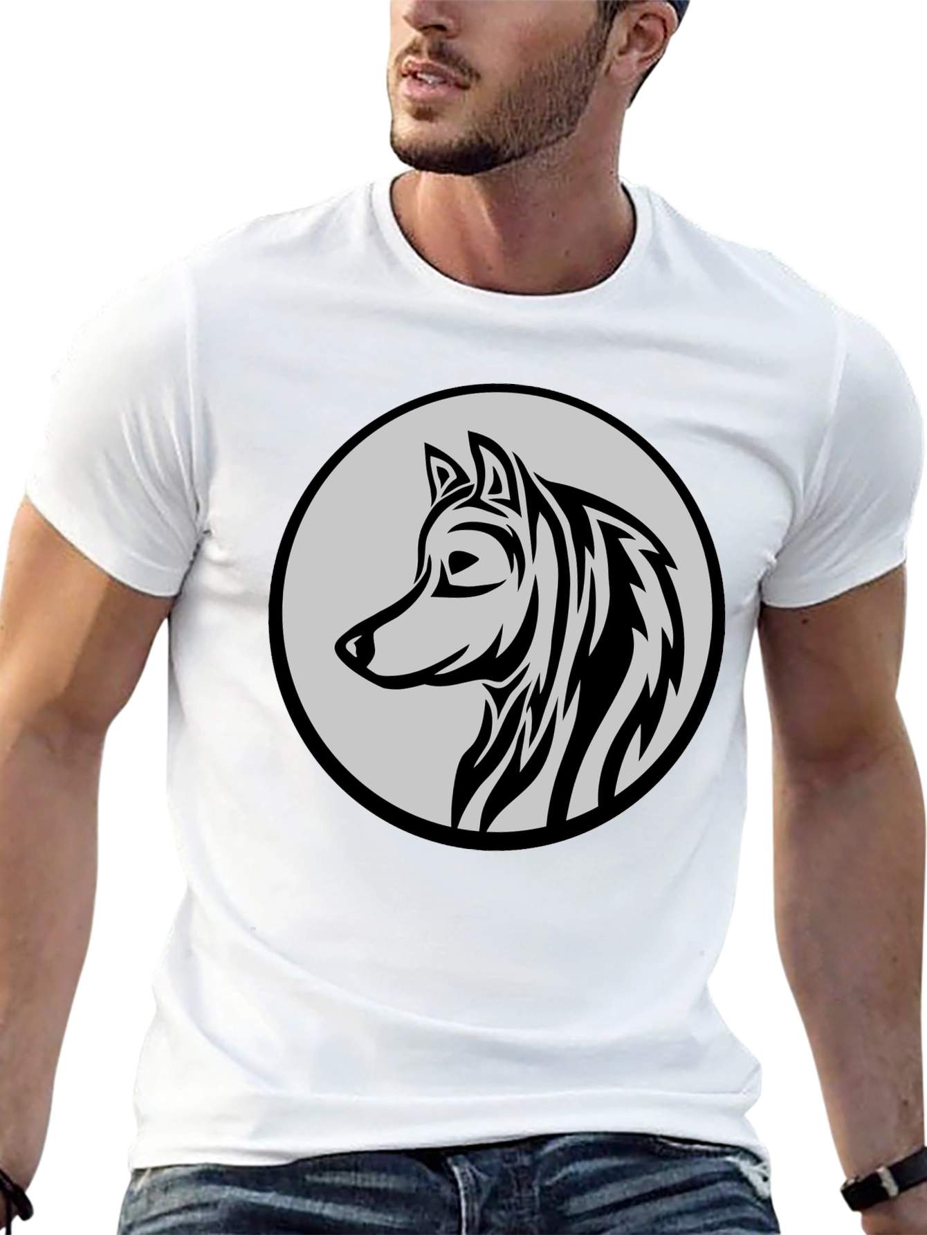 Black Wolf Graphic Tee - Stylish Menswear