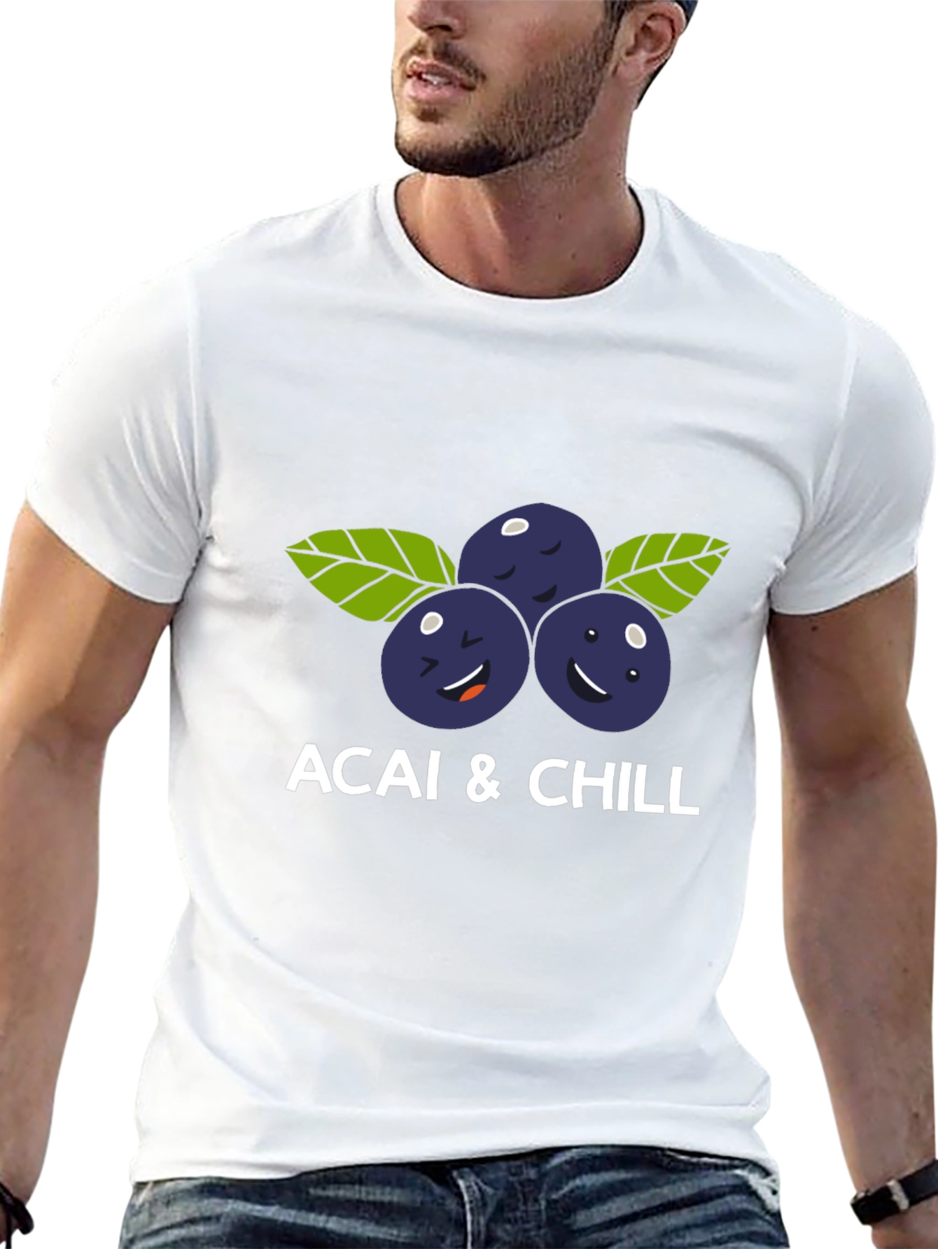 Acai & Chill Graphic Tee - Relaxed Fit Black