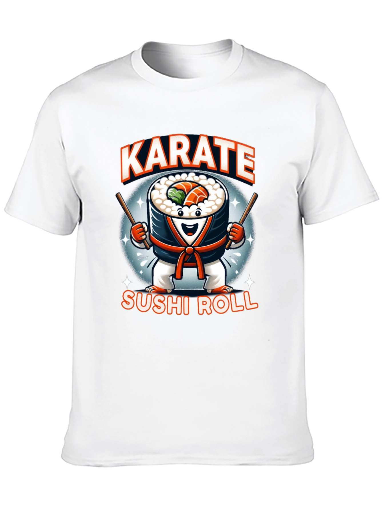 Karate Sushi Roll T-Shirt Fun Foodie Martial Arts Tee