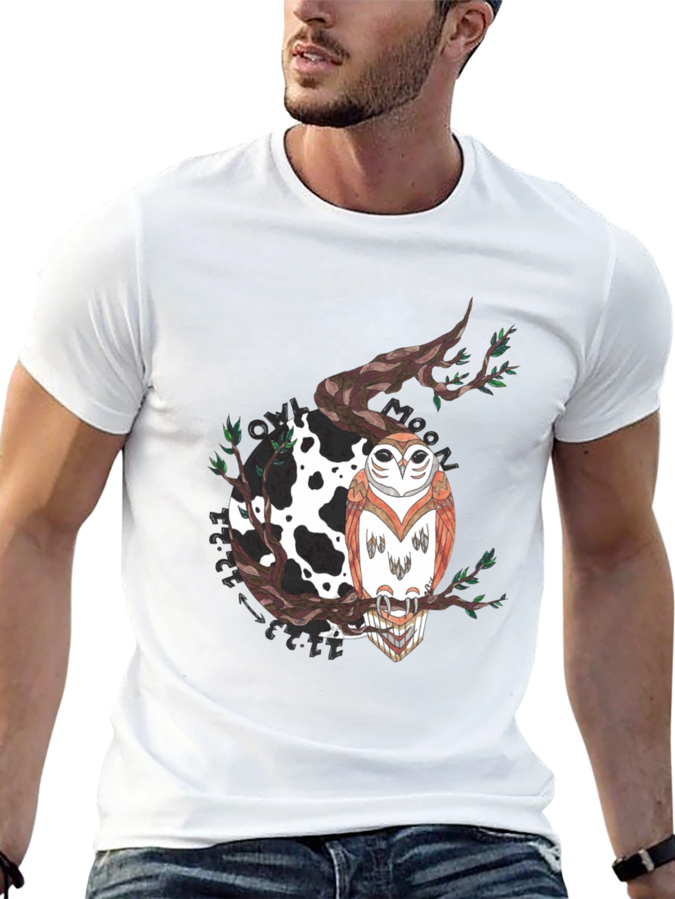 Owl Moon Graphic T-Shirt - Unique Design
