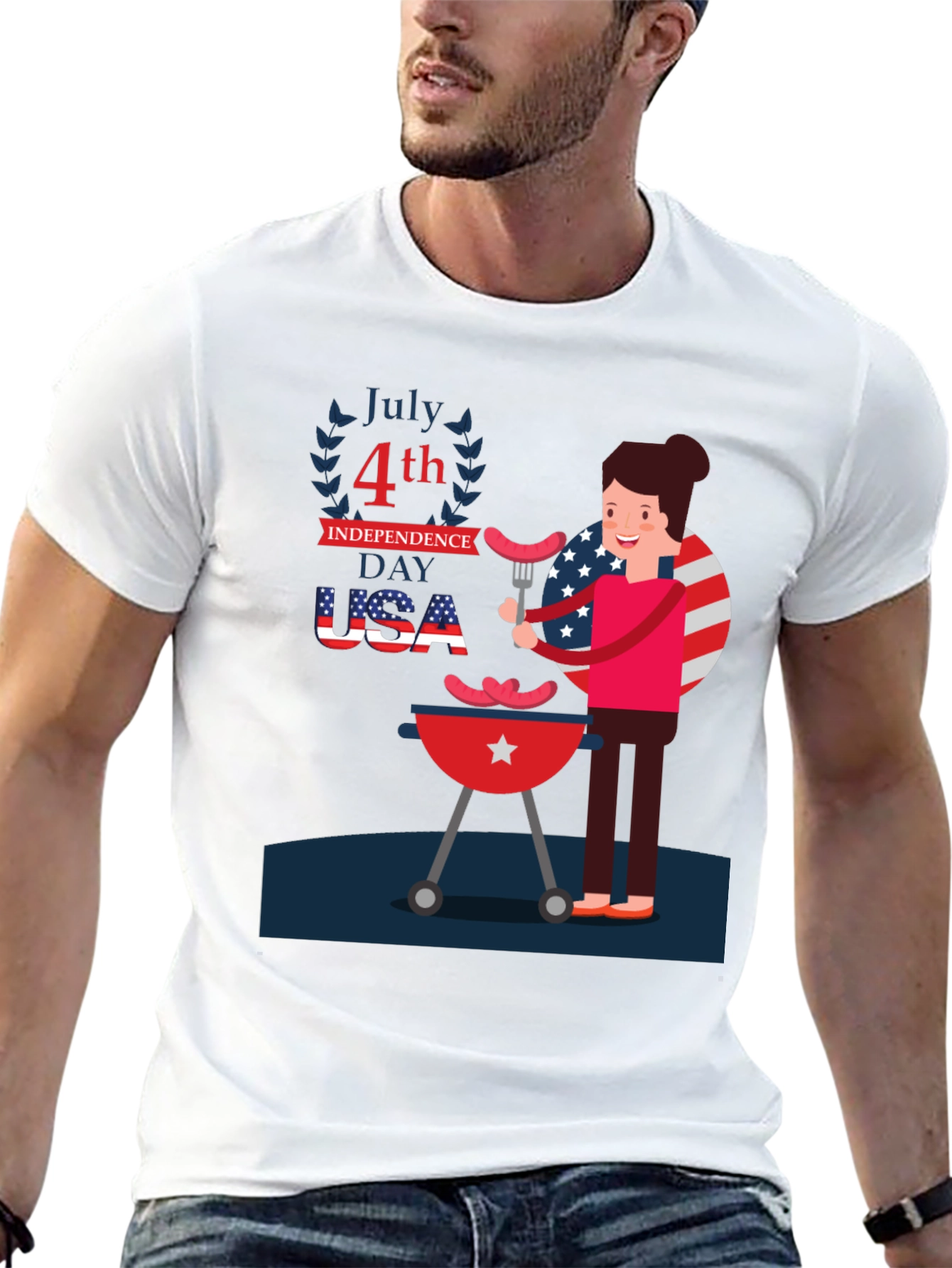 Patriotic 4th of July BBQ T-Shirt