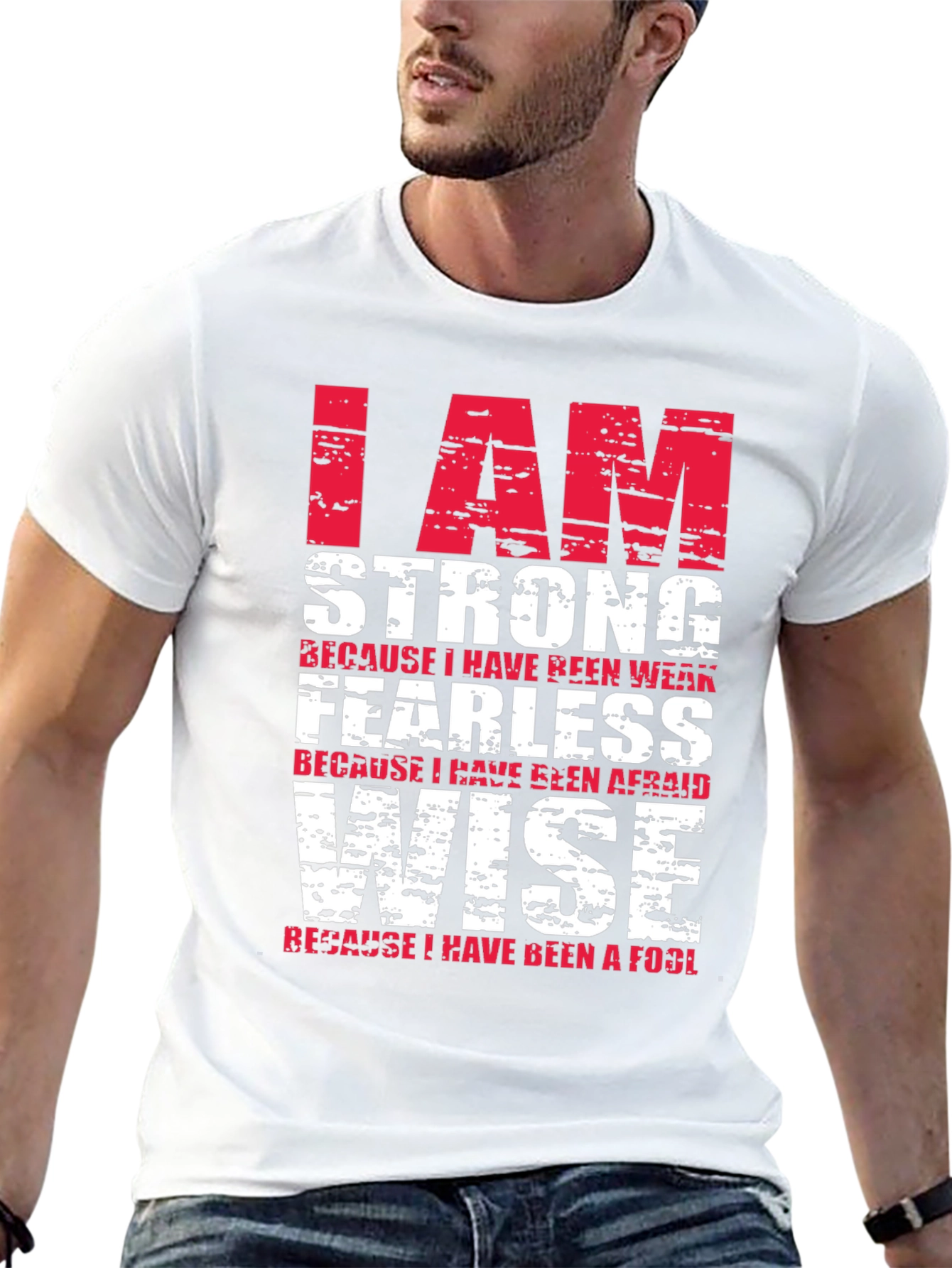 I am Strong Graphic T-Shirt - Motivational Design