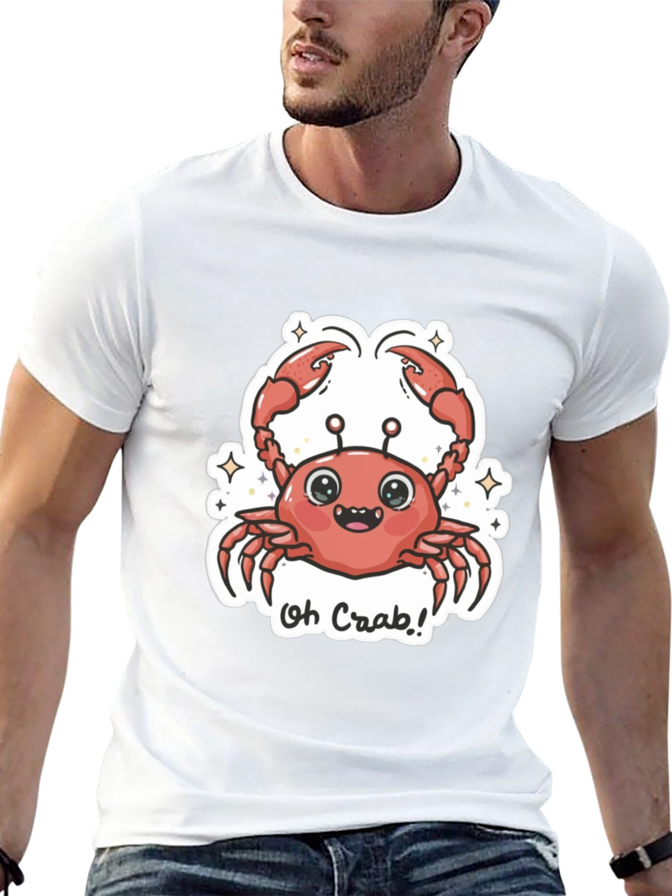 Oh Crab! Graphic Tee - Cute Cartoon Crab Design