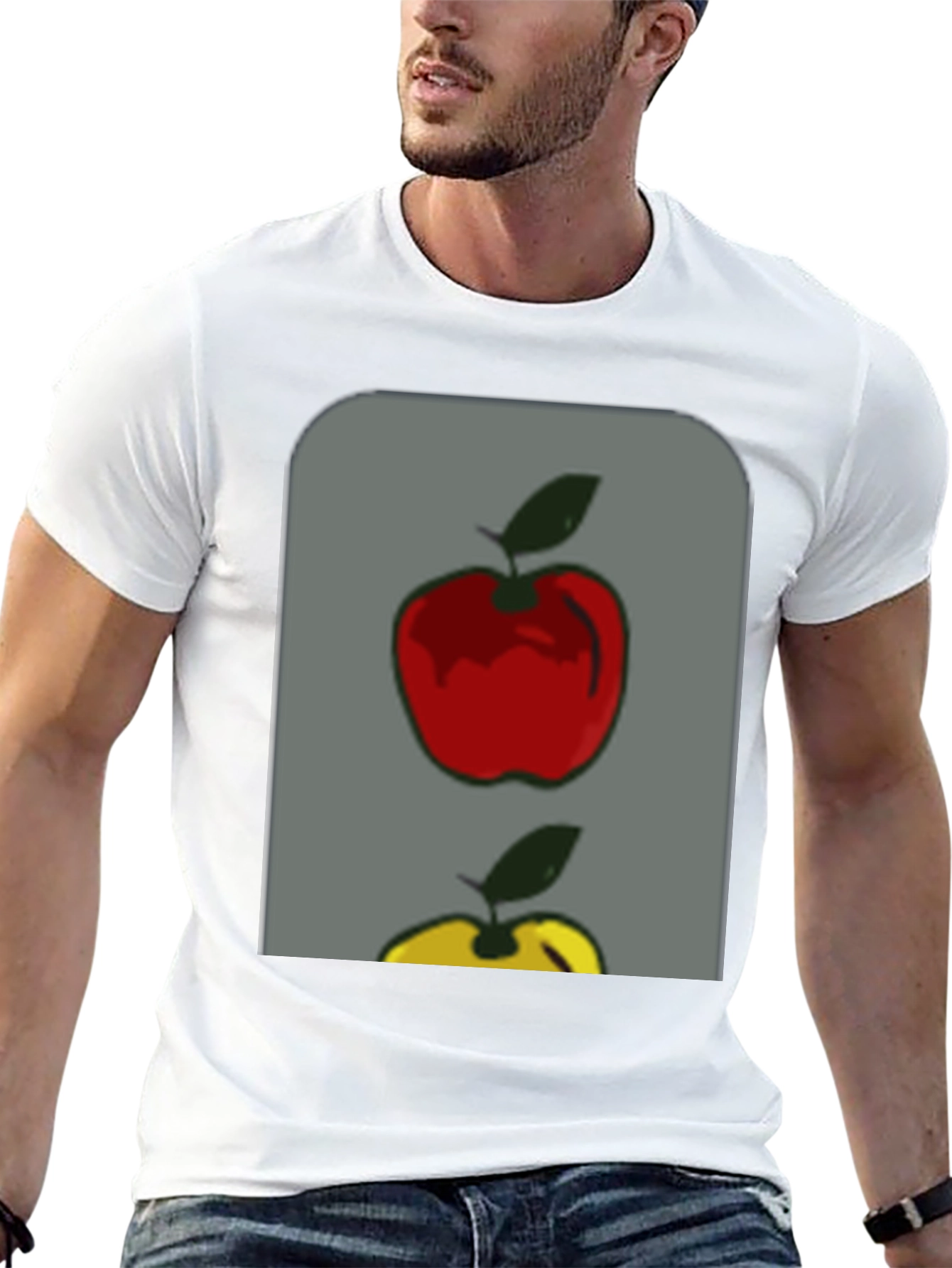 Apple Graphic Tee - Stylish Fruit Design T-Shirt