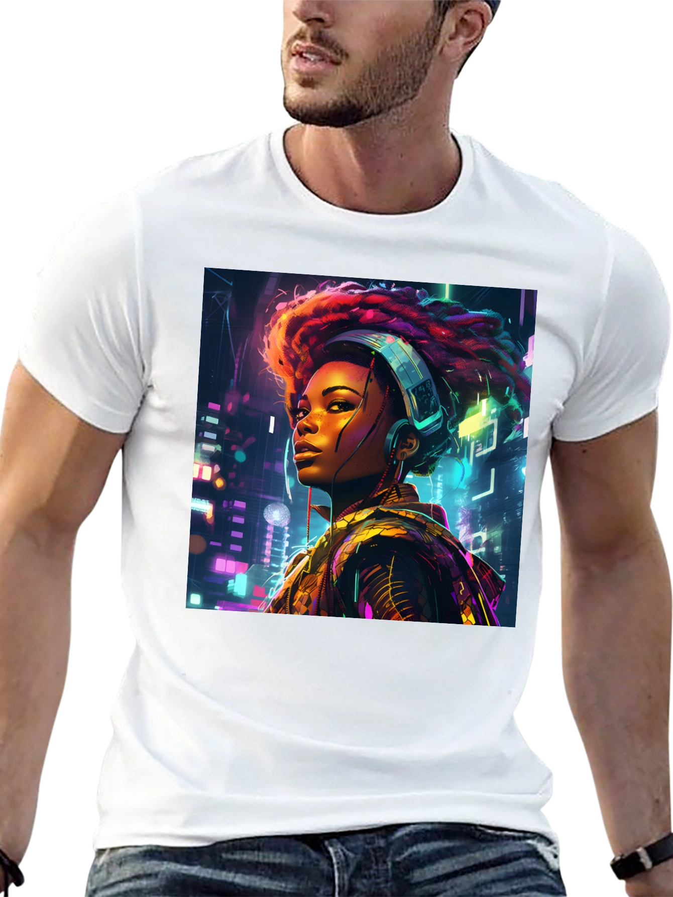 Cyberpunk Afro Beats T-Shirt