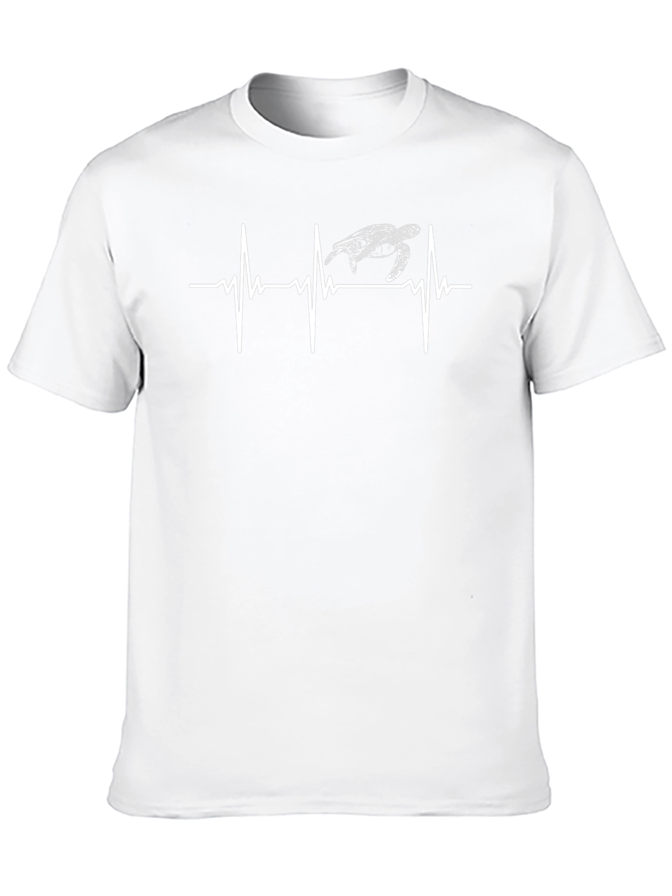 Turtle Heartbeat T-Shirt - Black Cotton Tee