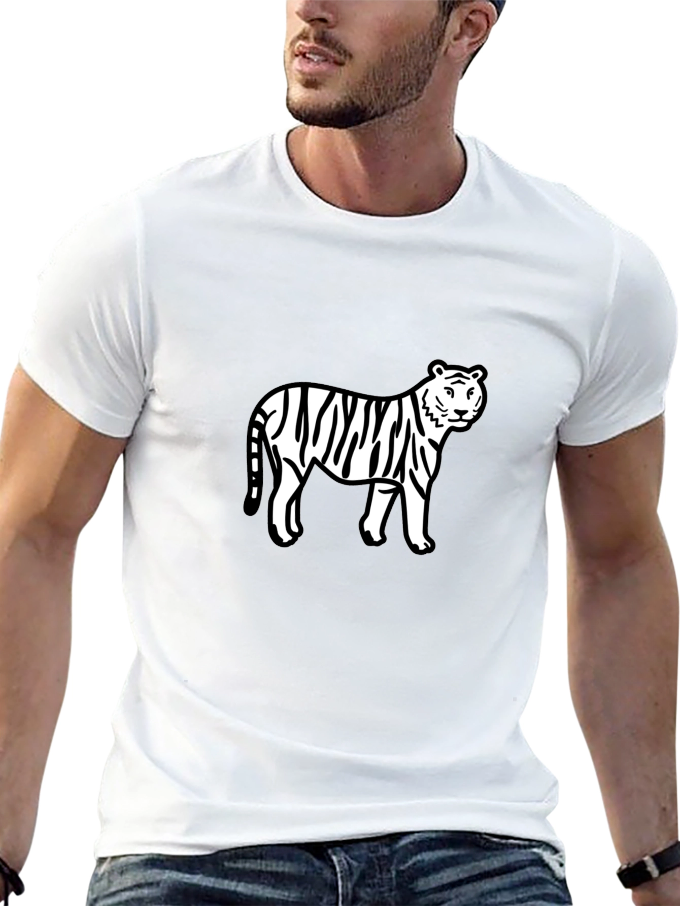 Black Tiger Graphic Tee - Stylish & Bold Design
