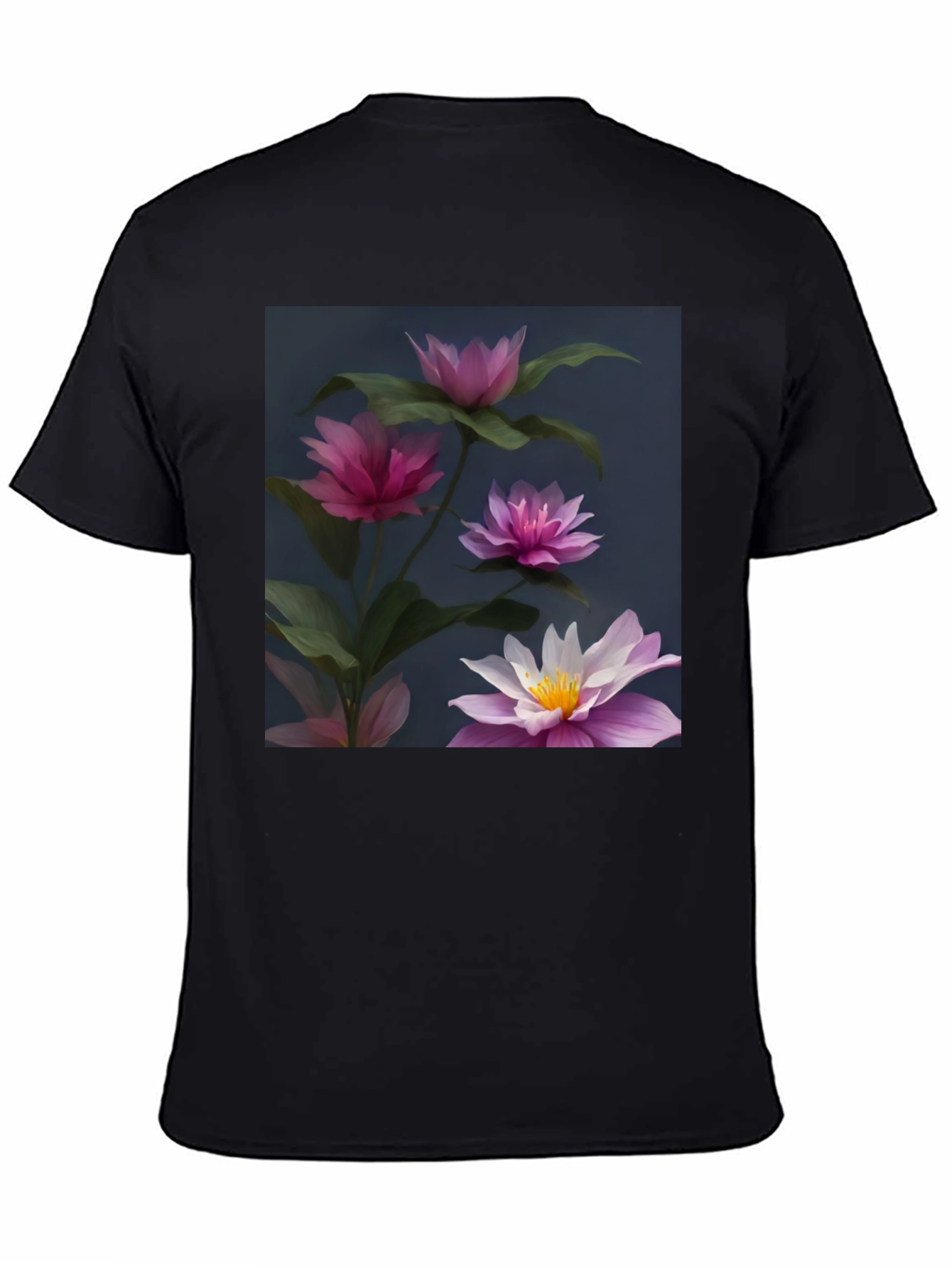 Floral Graphic Black T-Shirt