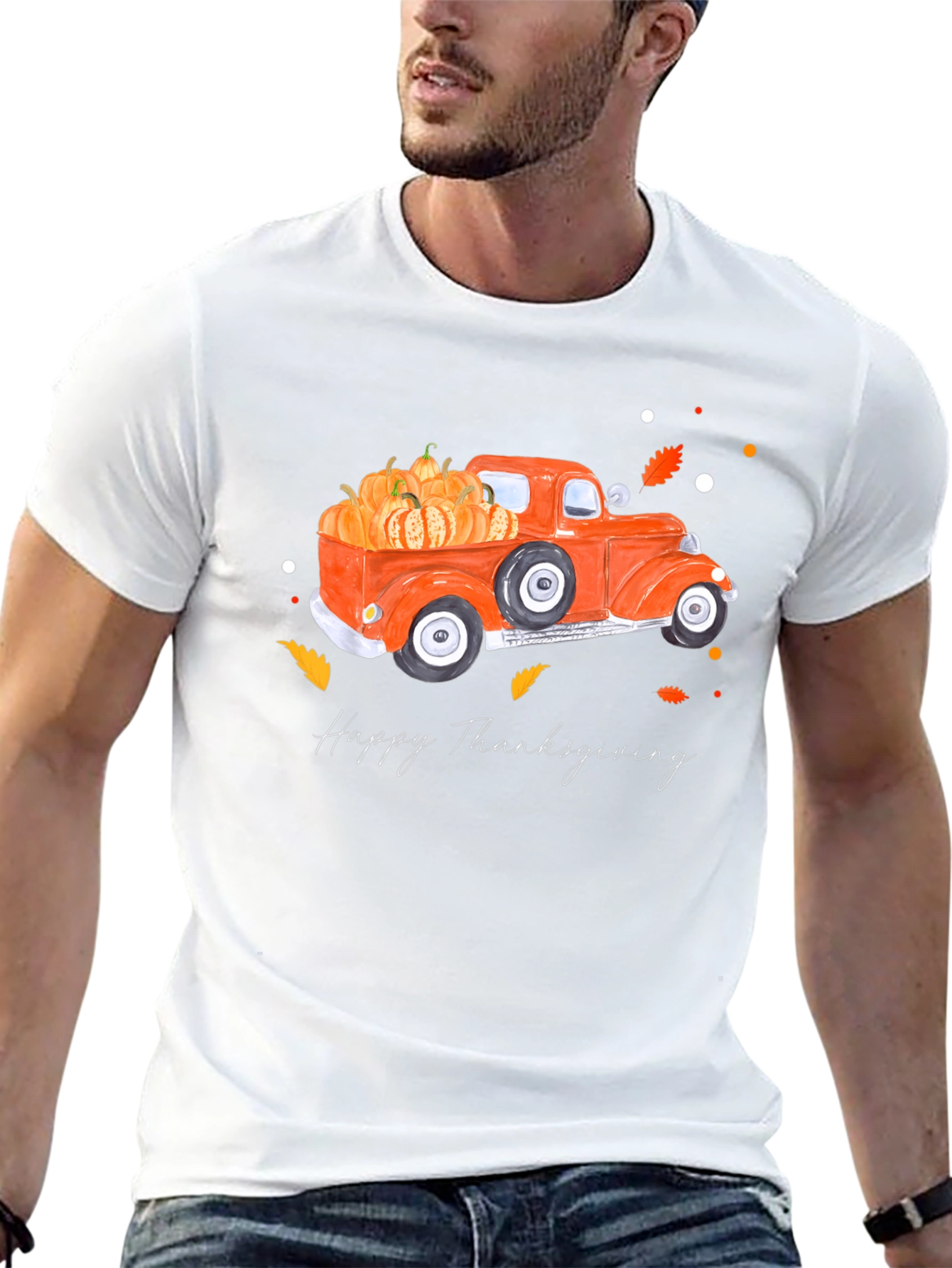 Thanksgiving Truck T-Shirt: Harvest Season Style