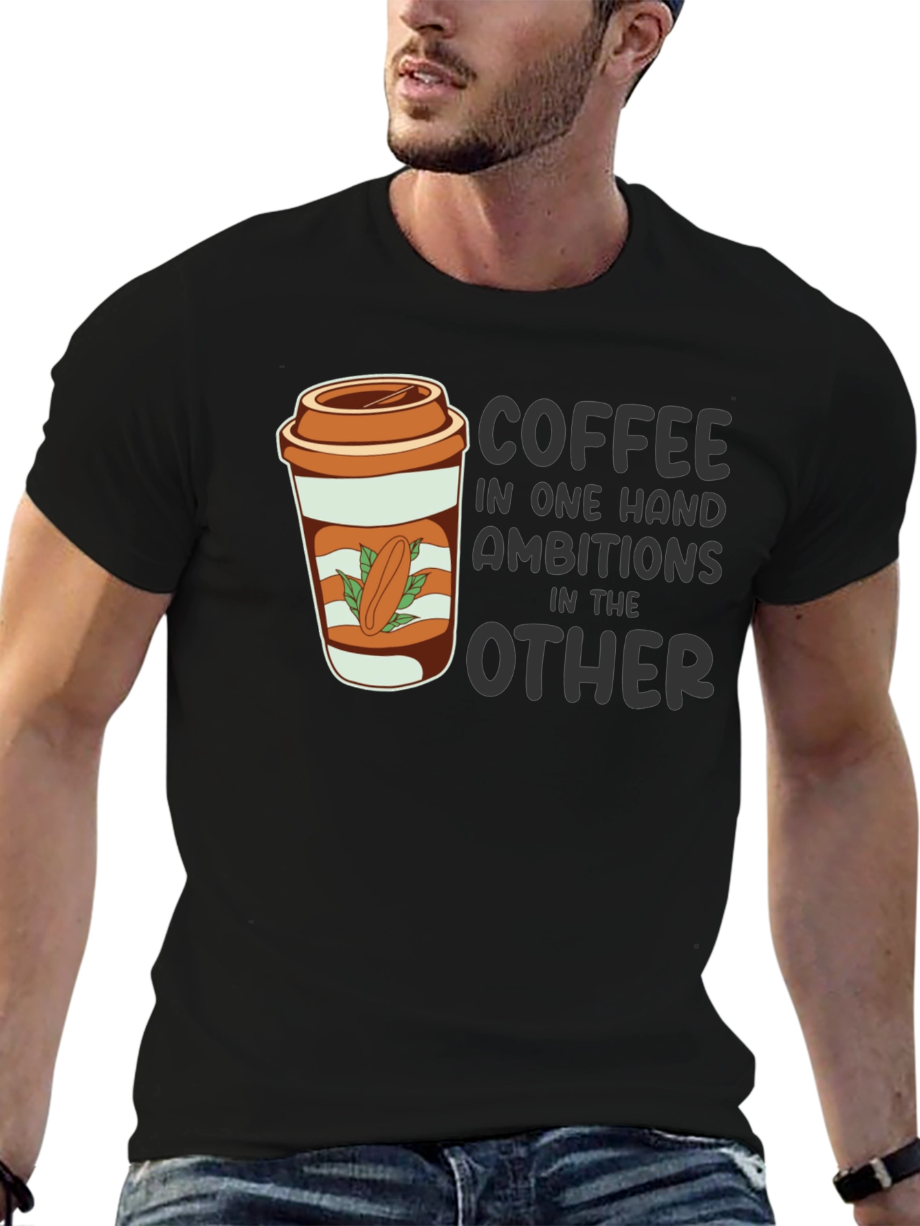 Coffee and Ambition Graphic T-Shirt