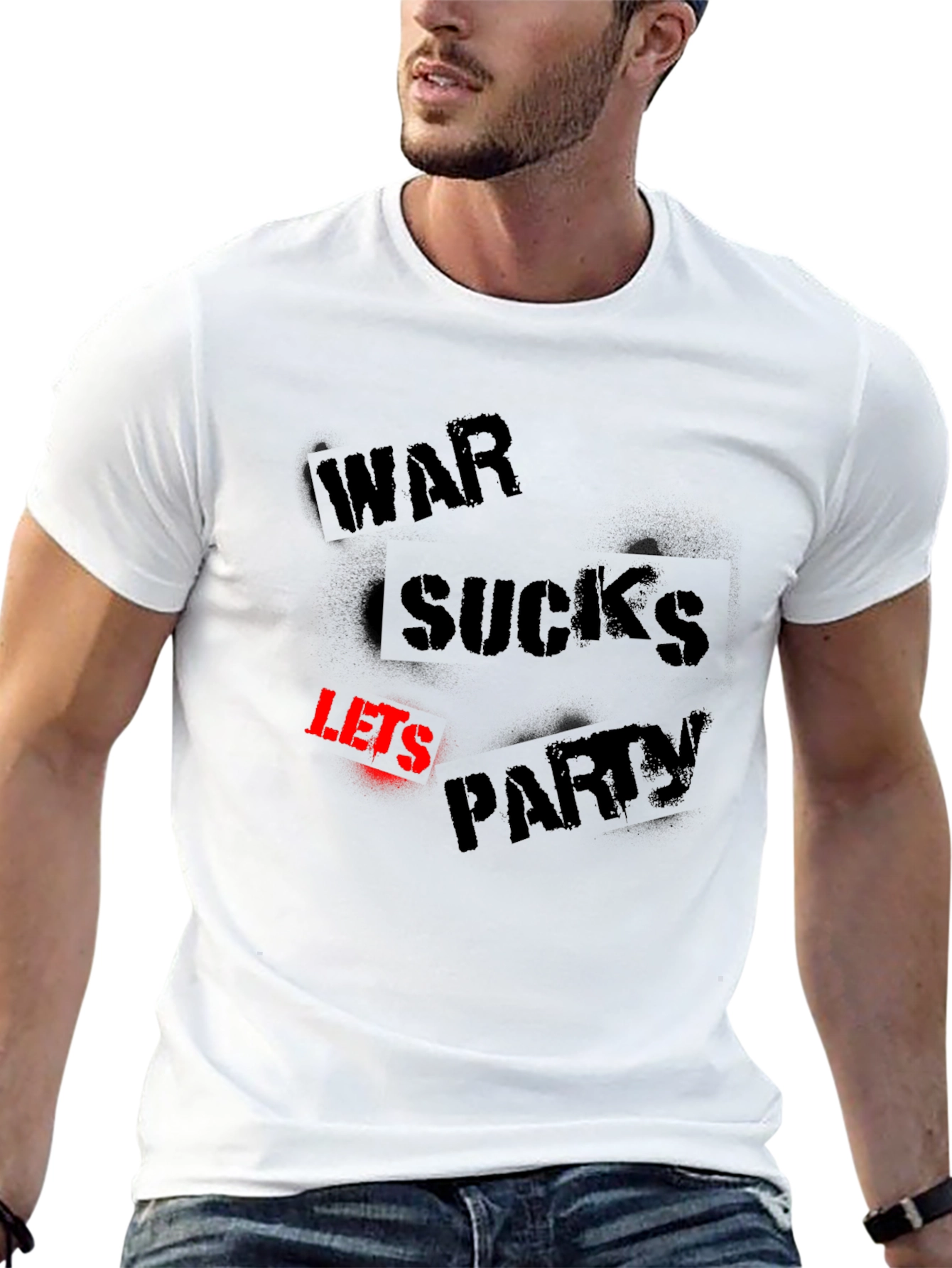War Sucks Lets Party Black T-Shirt