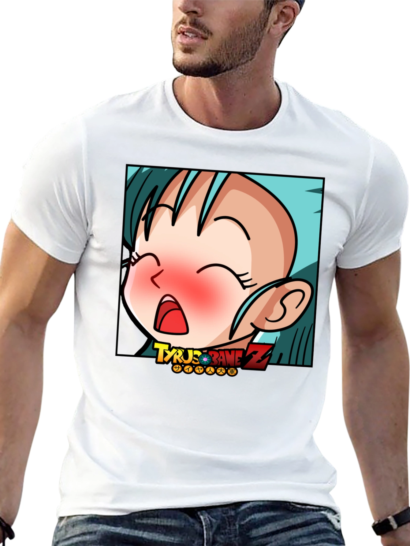Anime Cartoon Graphic Print Black T-Shirt