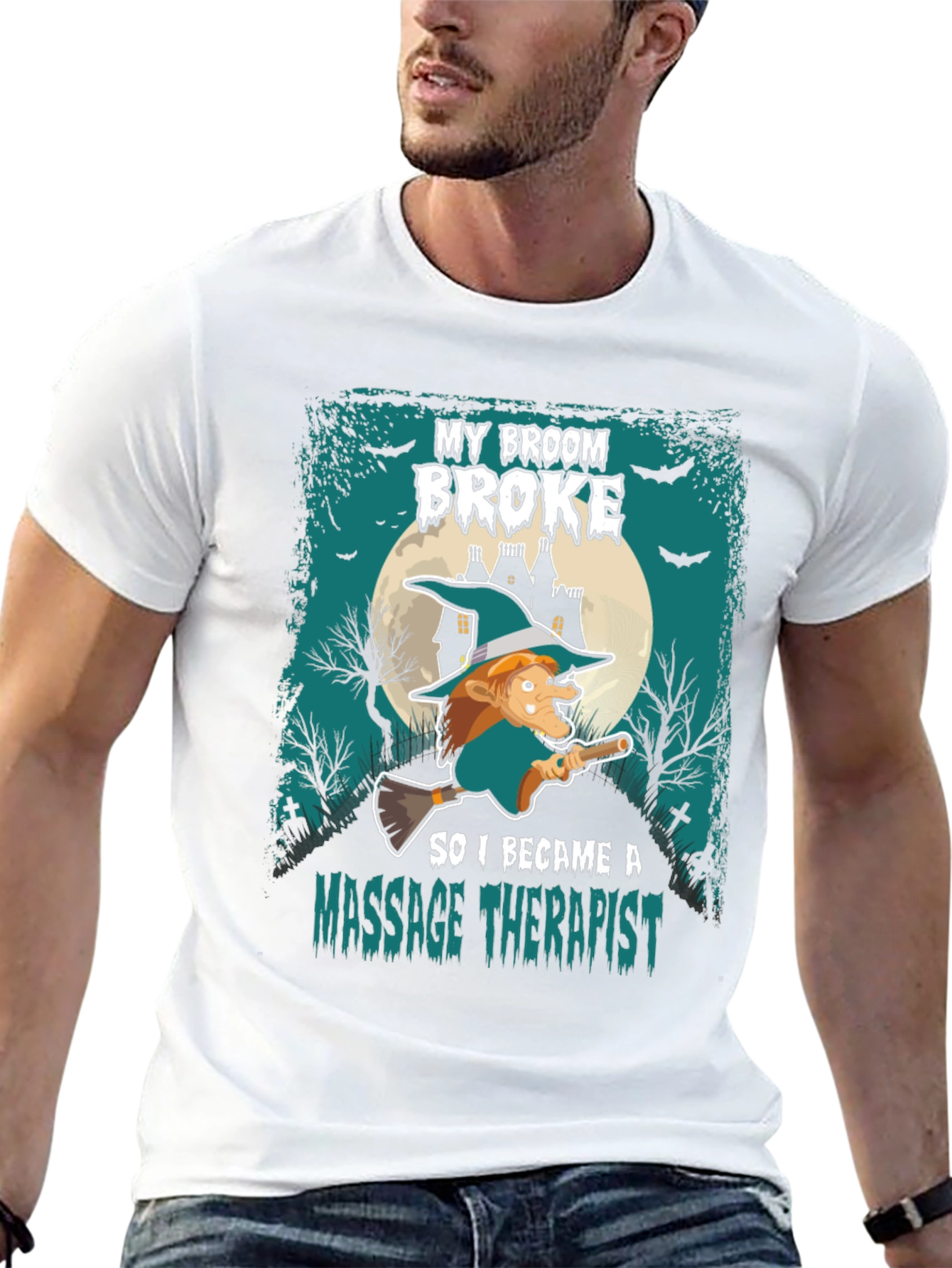 Funny Halloween Witch Massage Therapist T-Shirt