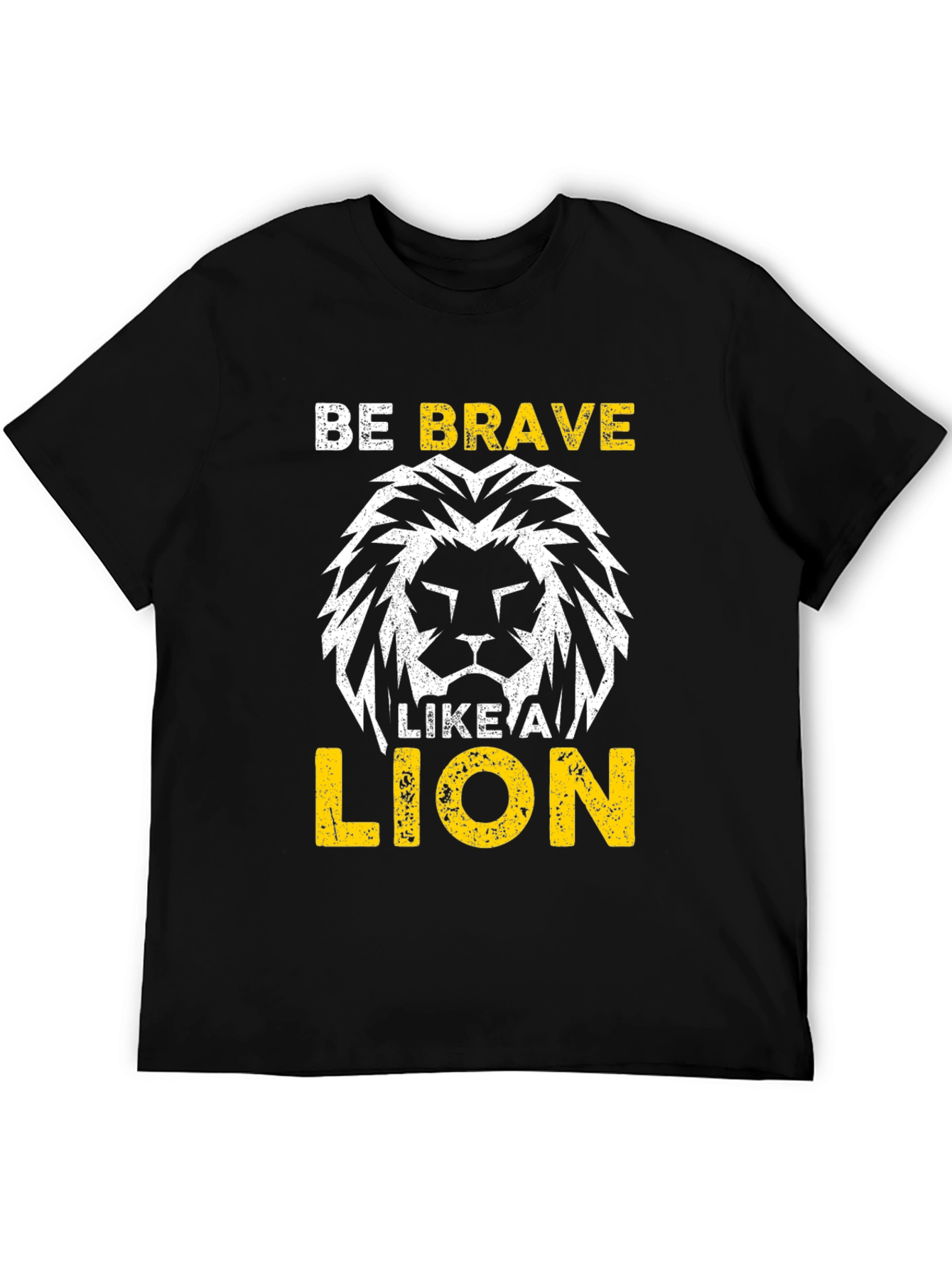 Be Brave Like A Lion Graphic Tee - Black