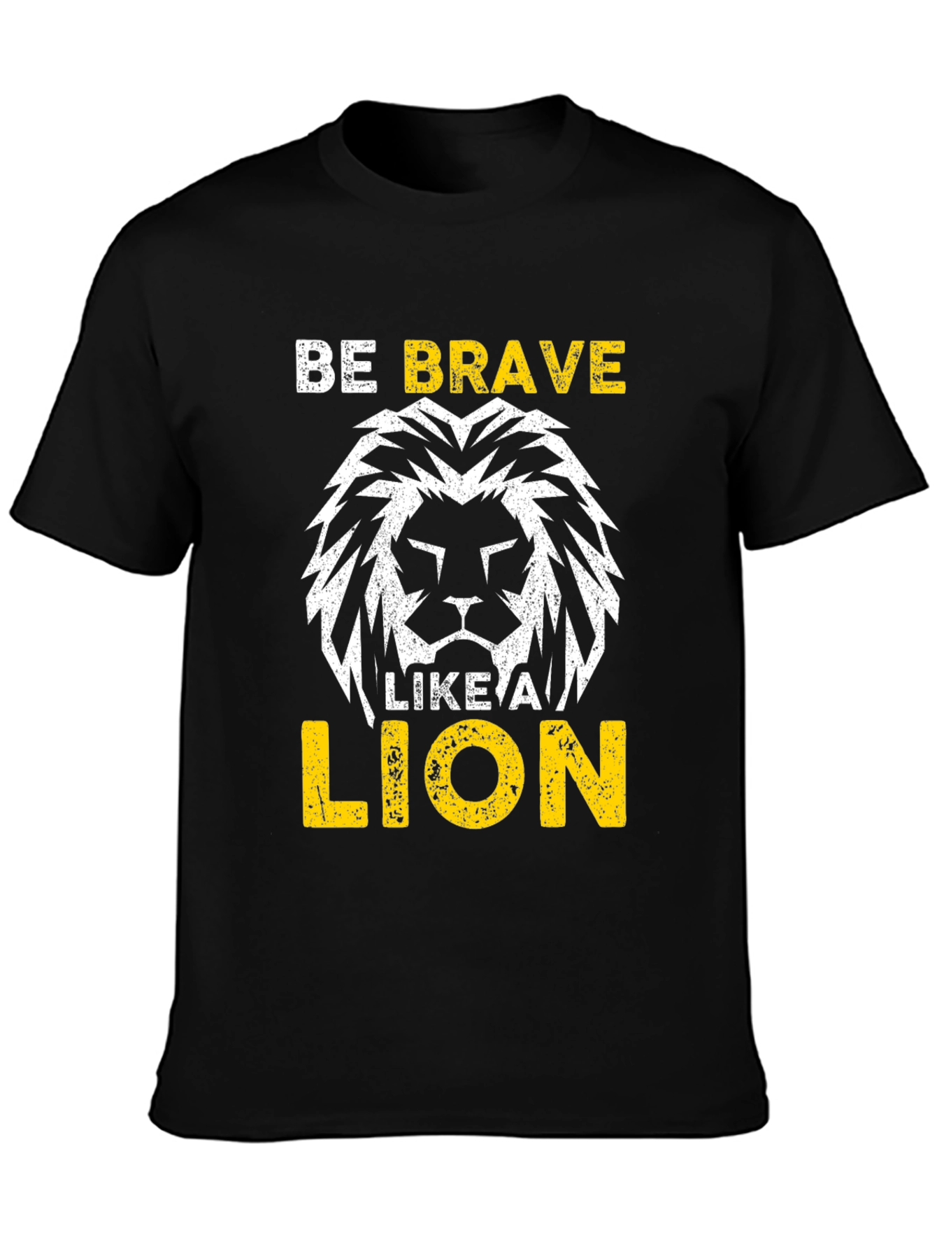 Be Brave Like A Lion Graphic Tee - Black