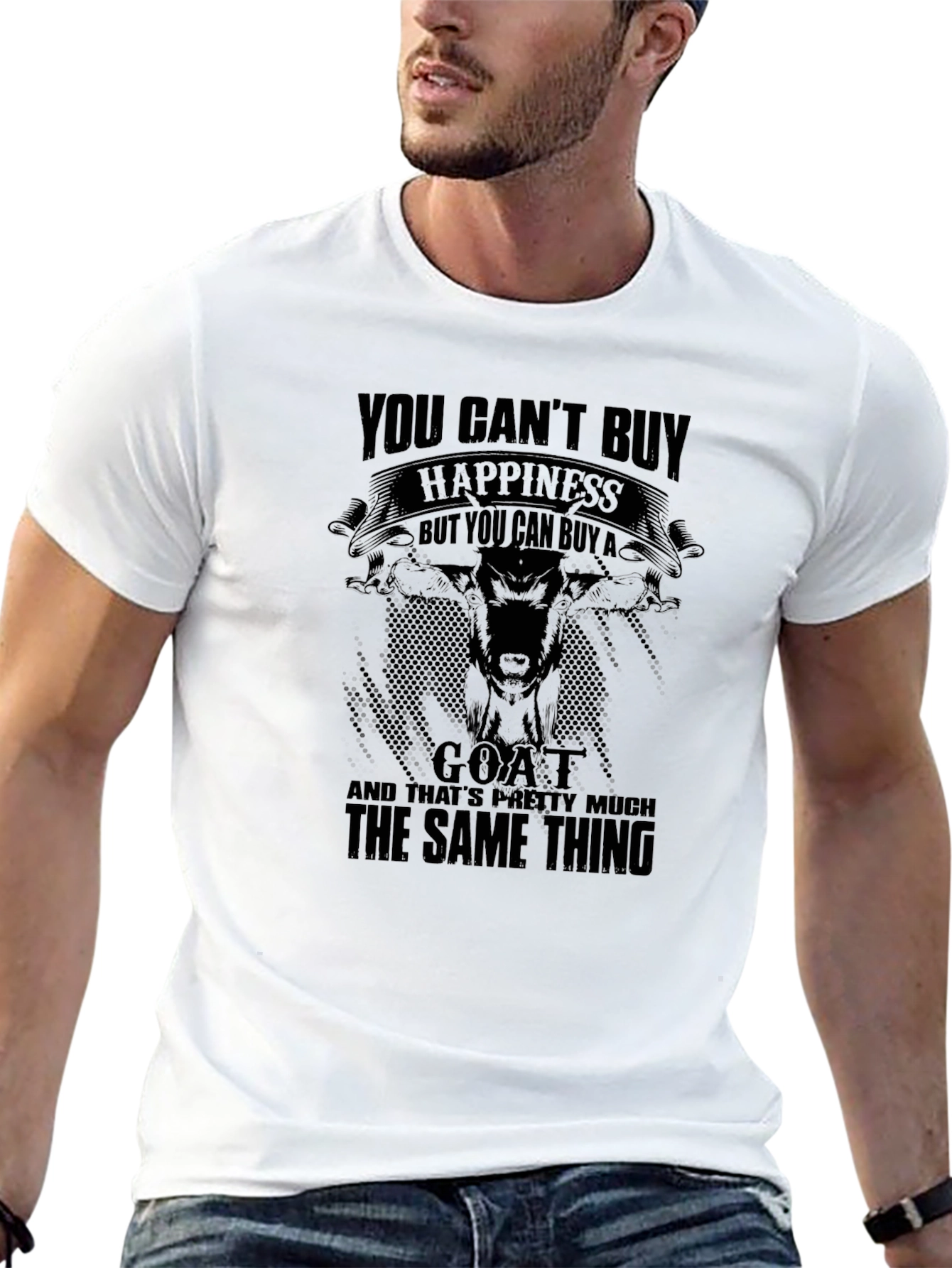 You Cant Buy Happiness Goat T-Shirt
