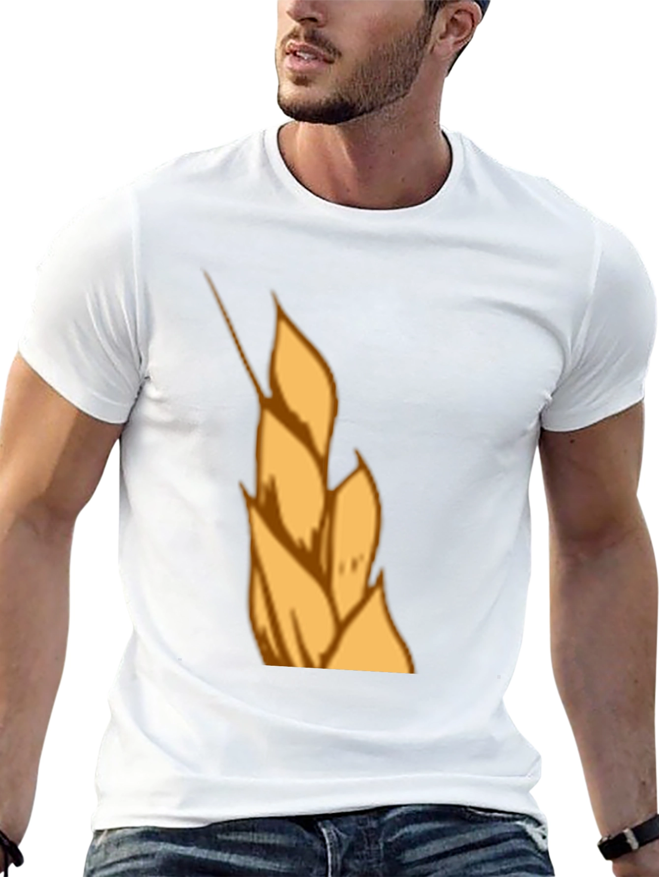 Wheat Graphic Tee - Black Cotton T-Shirt