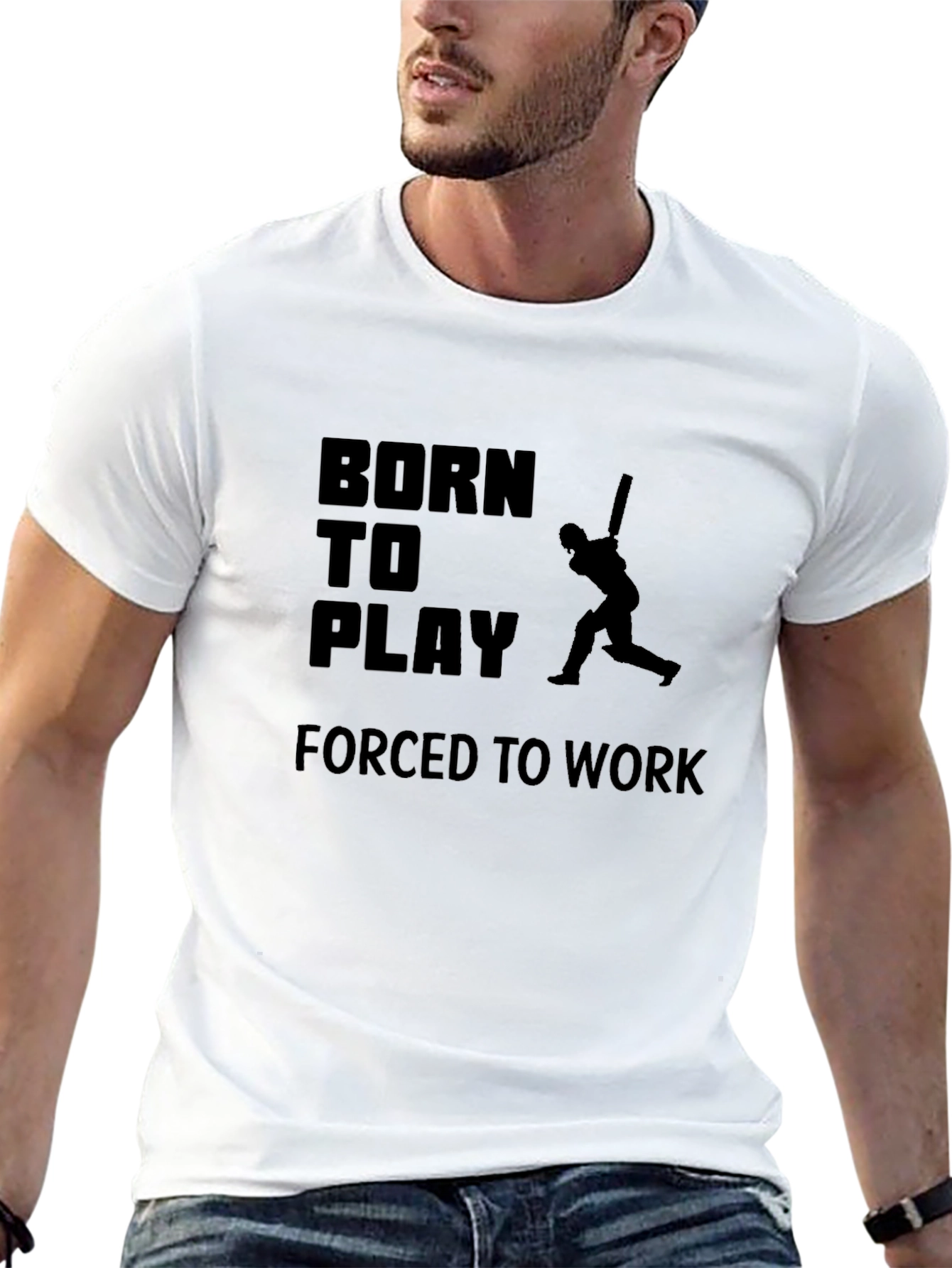 Born to Play Cricket Graphic T-Shirt