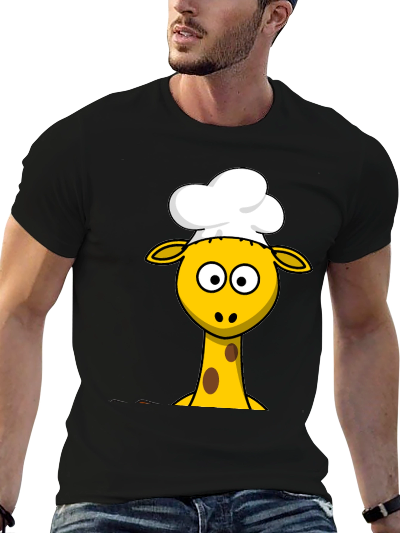 Chef Giraffe T-Shirt - Cartoon Animal Tee