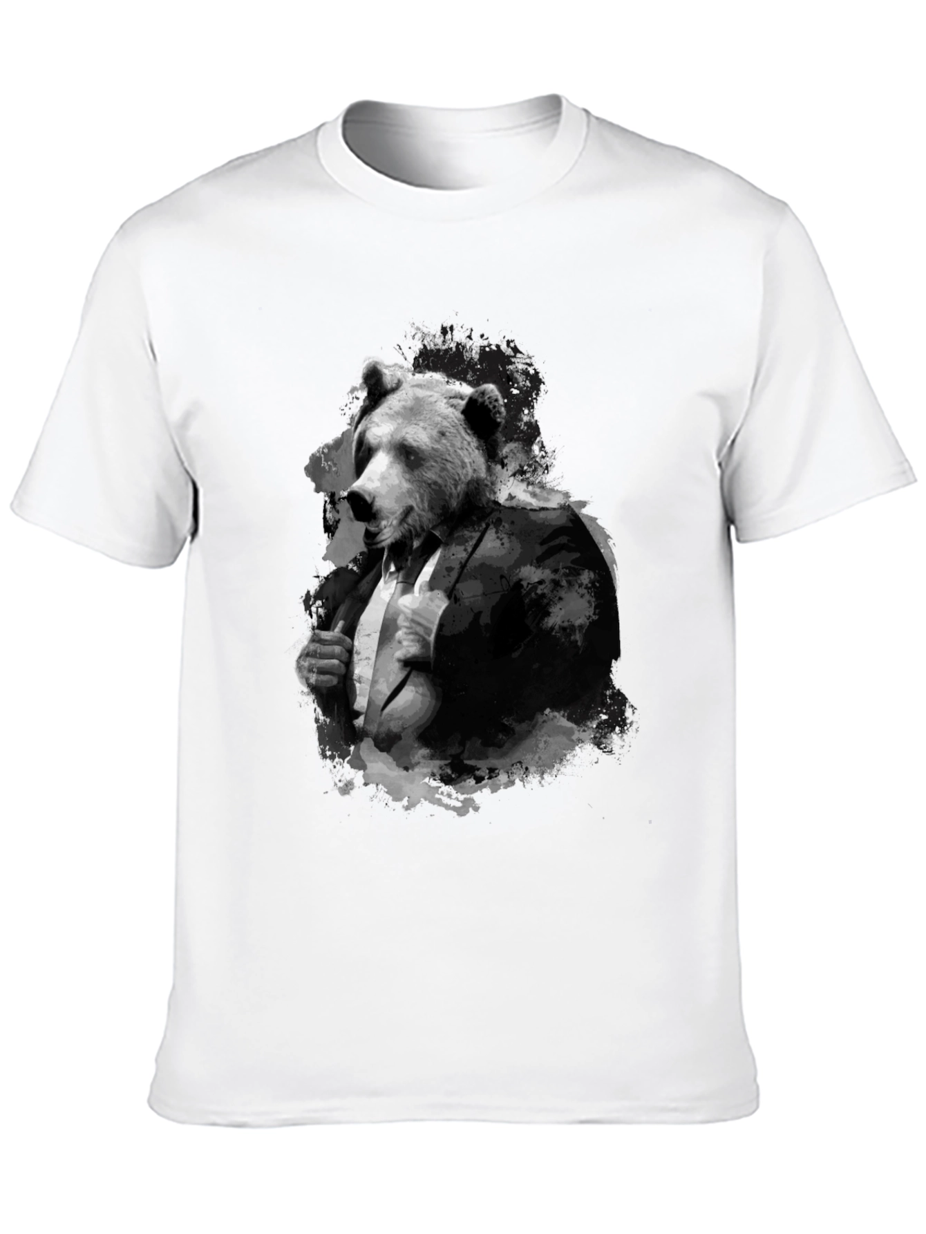 Bear in Suit T-Shirt - Menswear Animal Graphic Tee