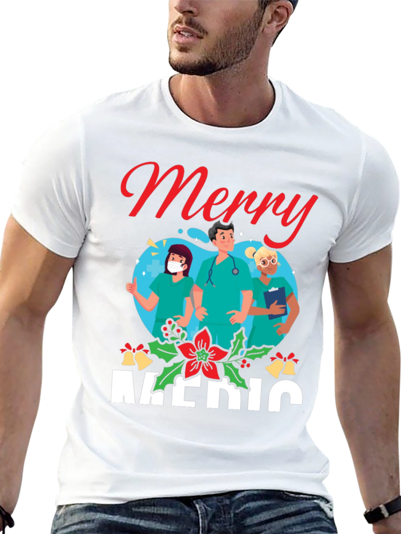 Merry Medic Christmas Graphic Tee