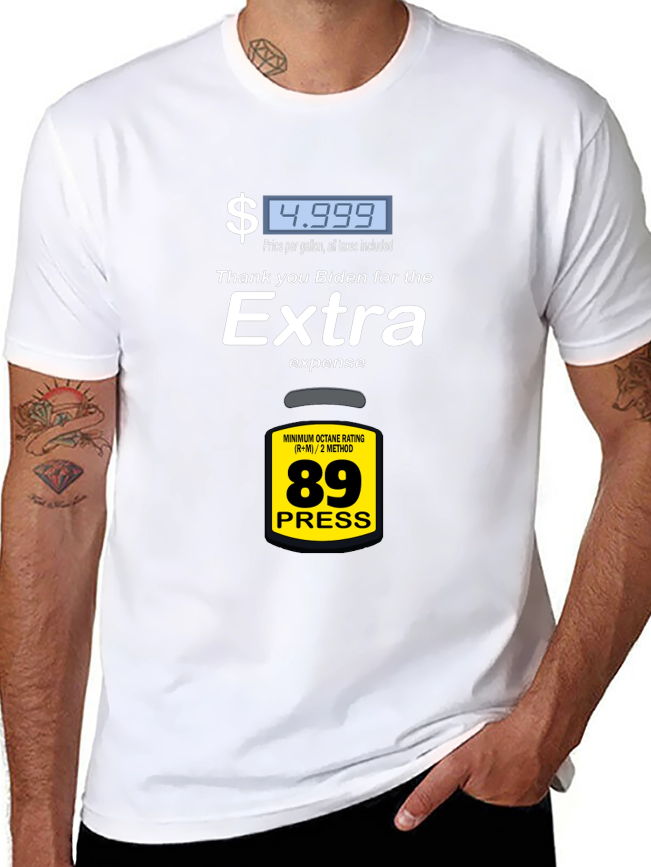 Humorous Biden Gas Price Graphic Tee