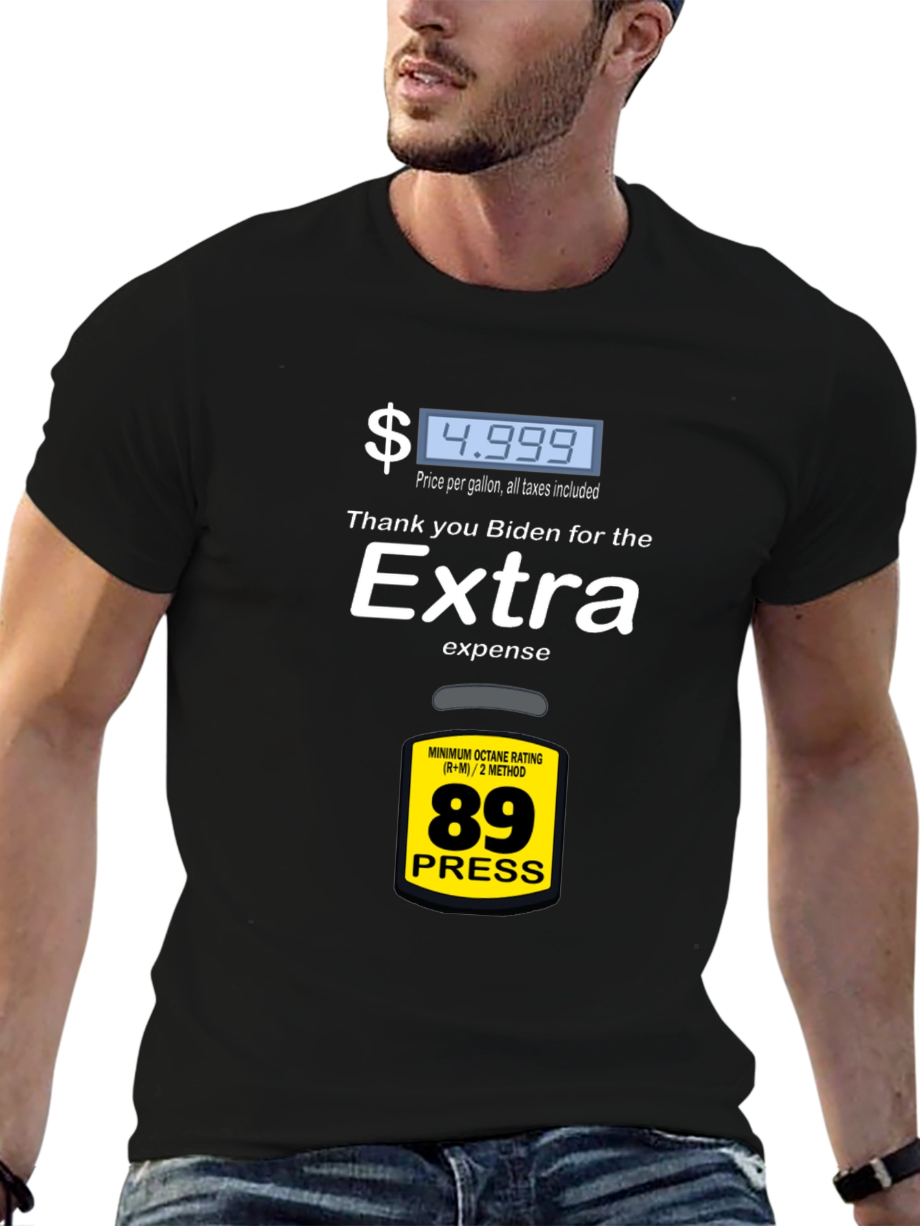 Humorous Biden Gas Price Graphic Tee