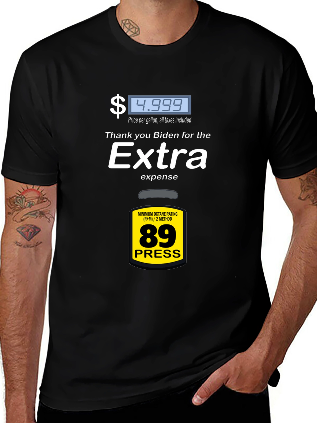 Humorous Biden Gas Price Graphic Tee