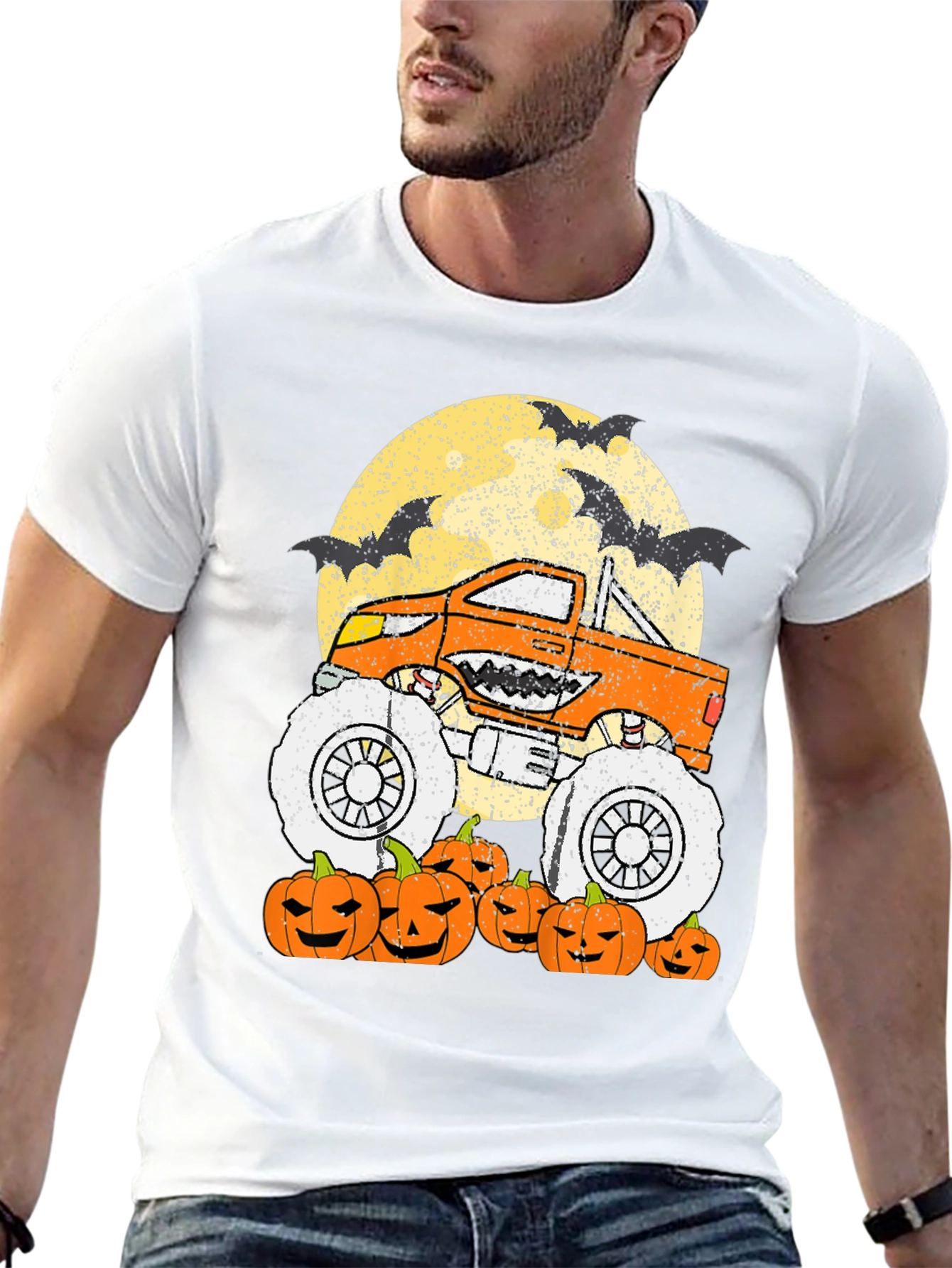 Halloween Monster Truck Pumpkin T-Shirt