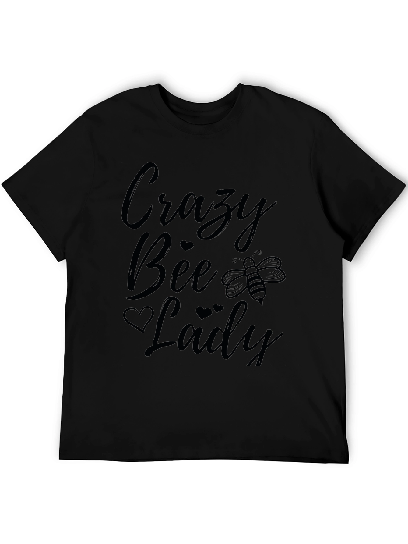 Crazy Bee Lady Graphic T-Shirt - Black