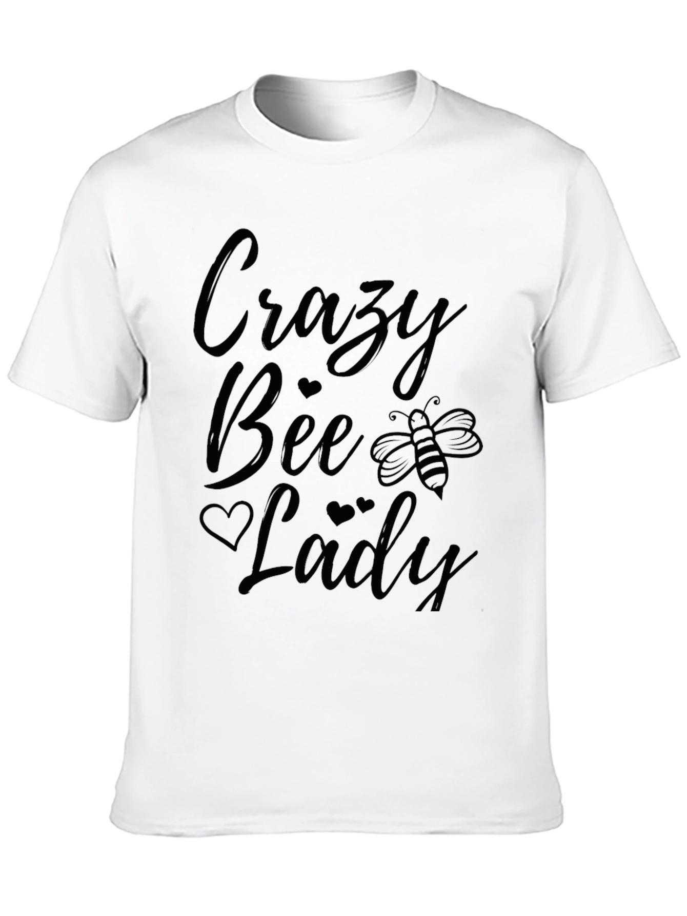 Crazy Bee Lady Graphic T-Shirt - Black