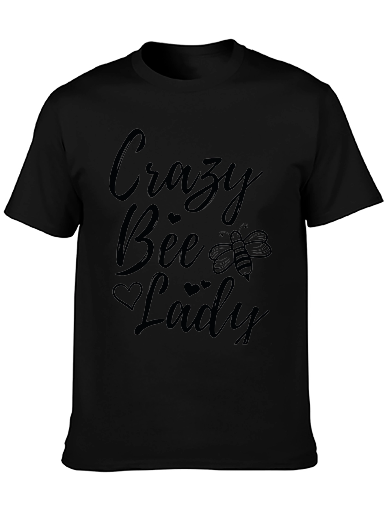 Crazy Bee Lady Graphic T-Shirt - Black