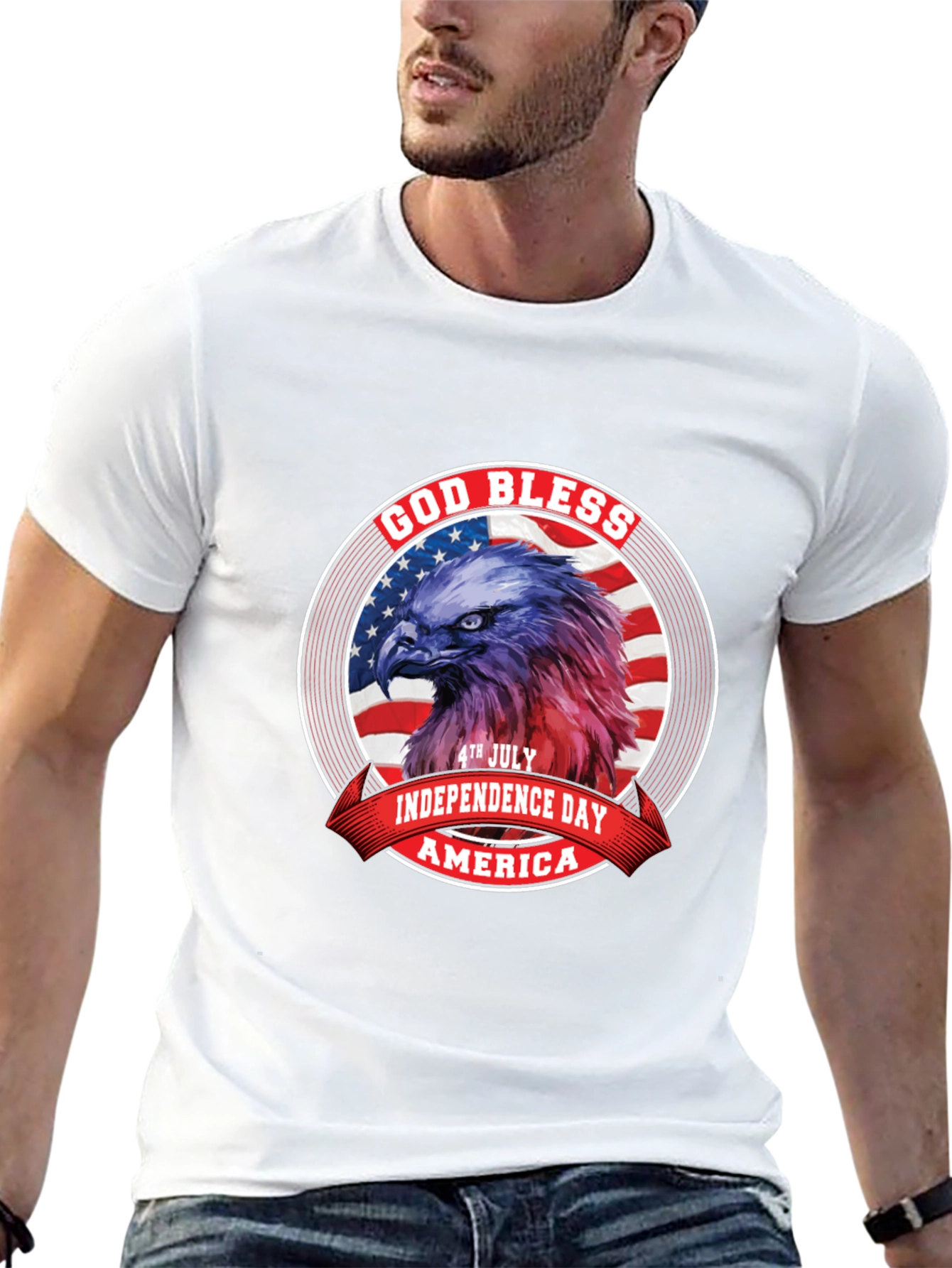 Patriotic Eagle 4th July T-Shirt
