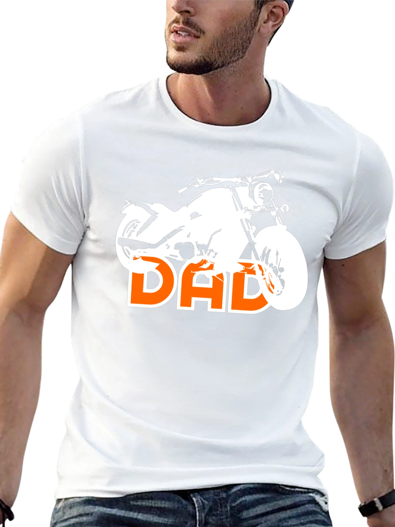 Motorcycle Dad T-Shirt - Cool Biker Design