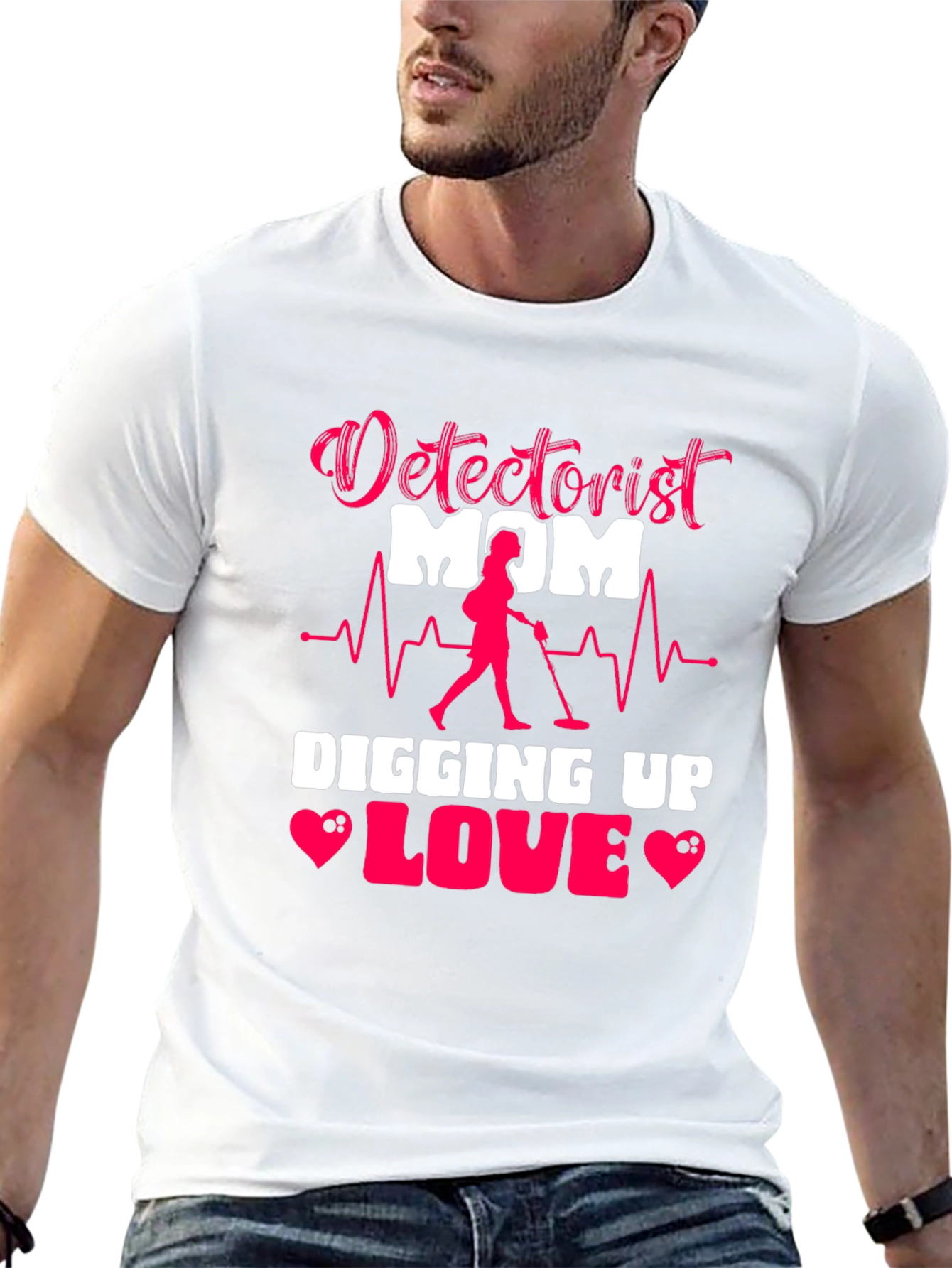 Detectorist Mom Digging Up Love T-Shirt