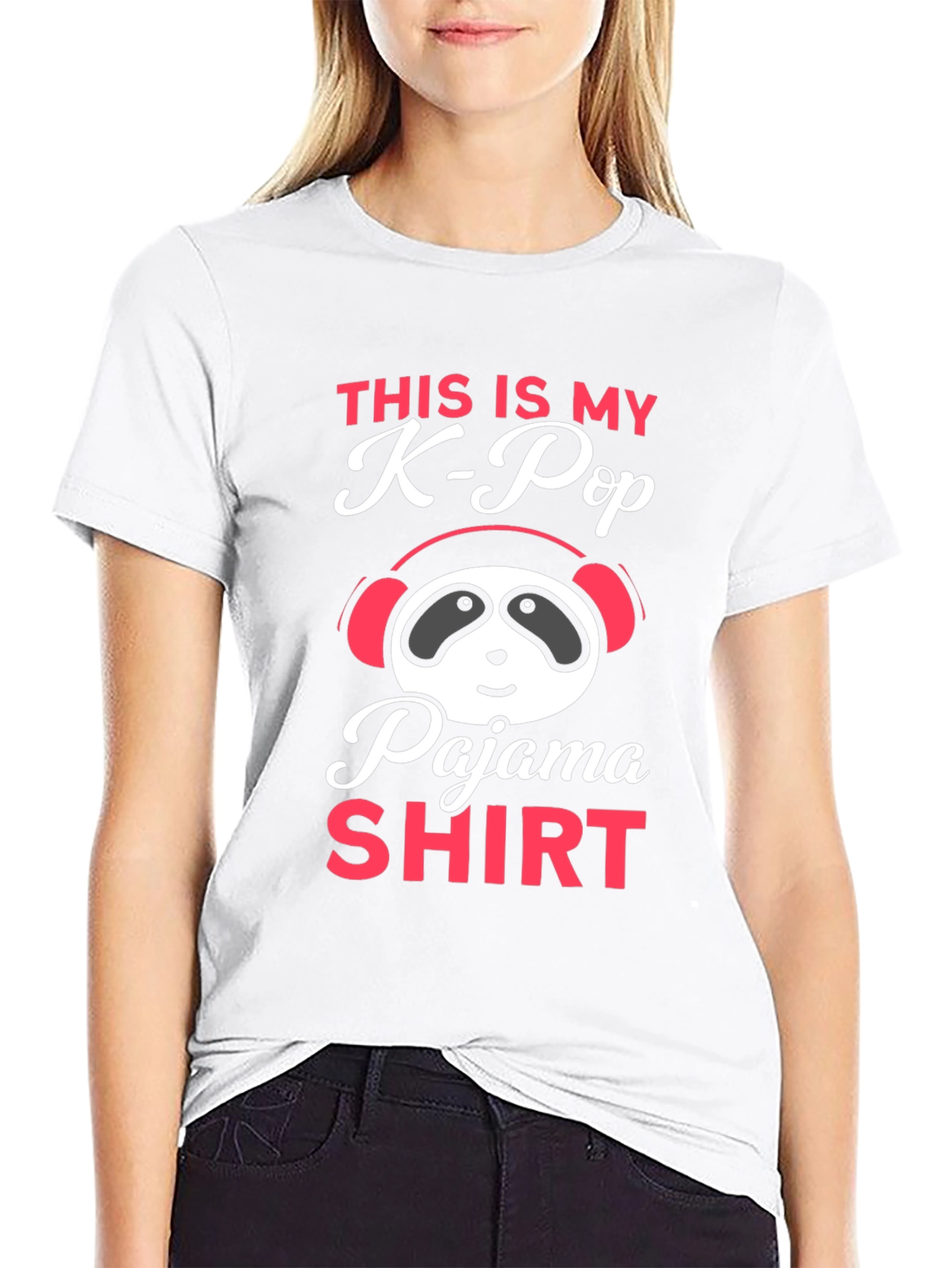 K-Pop Pajama Shirt - Panda Headphones