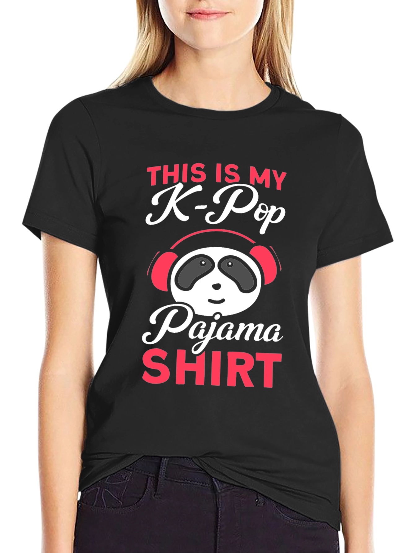 K-Pop Pajama Shirt - Panda Headphones