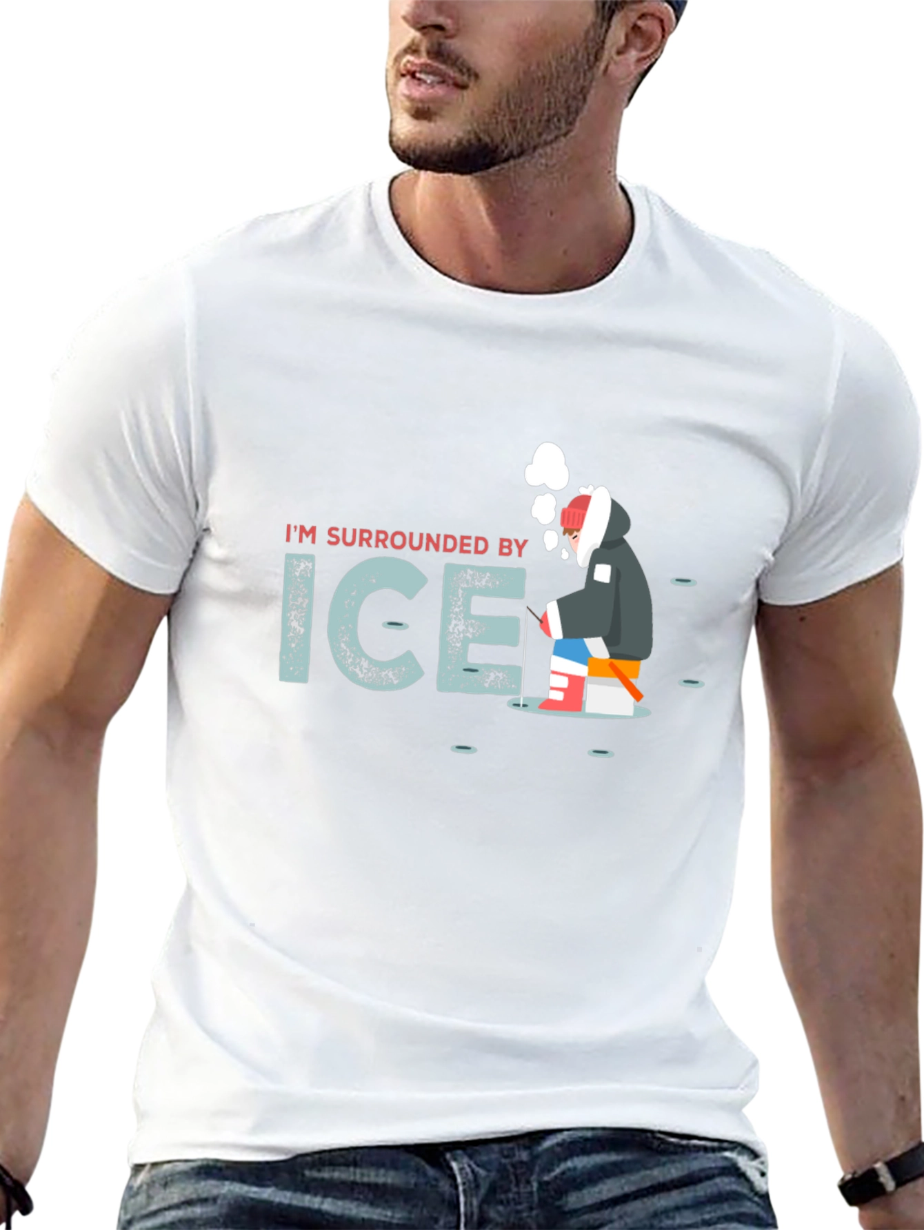 Im Surrounded by Ice Funny Fishing T-Shirt