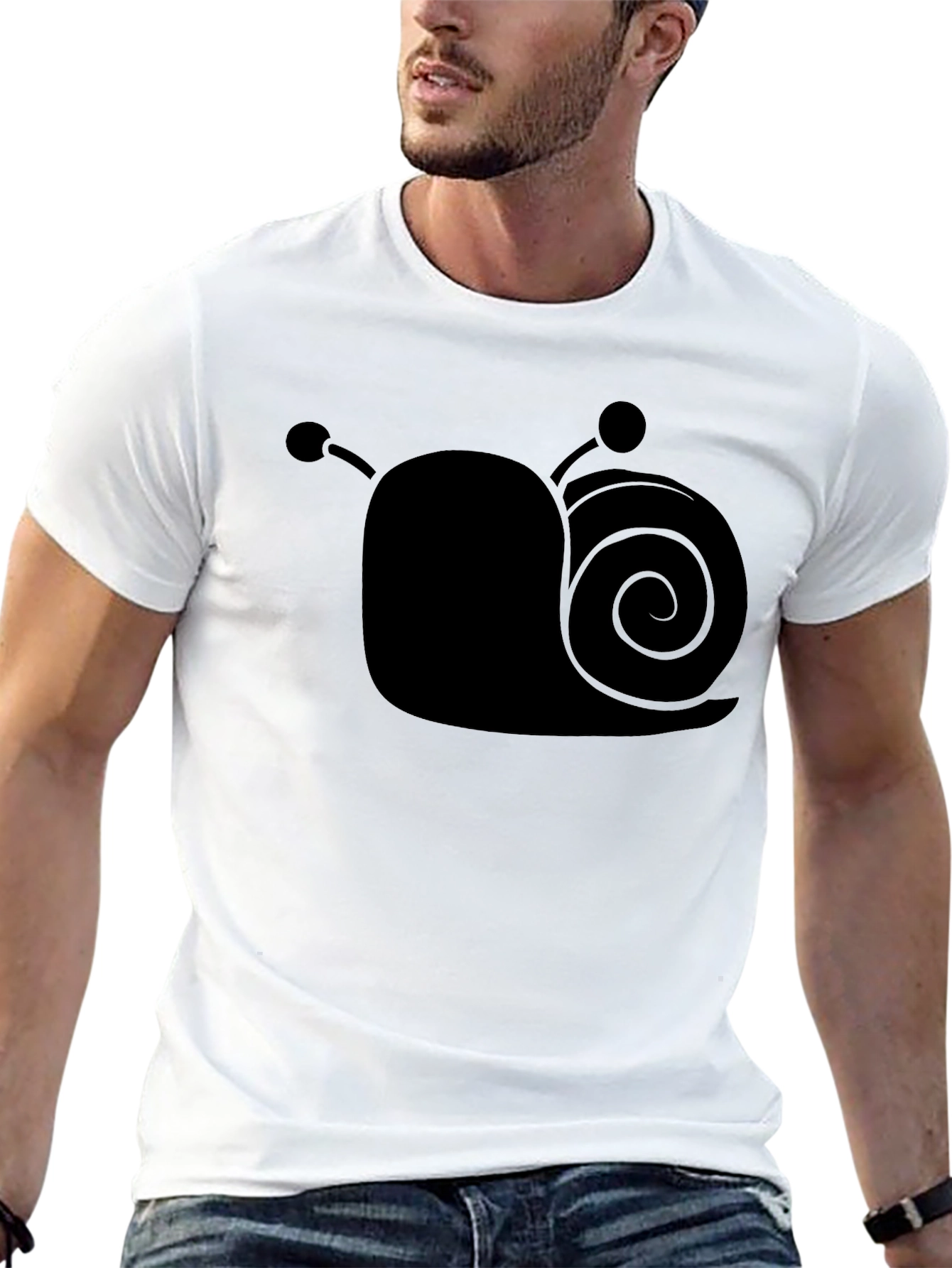Snail Graphic Black T-Shirt - Unique Design