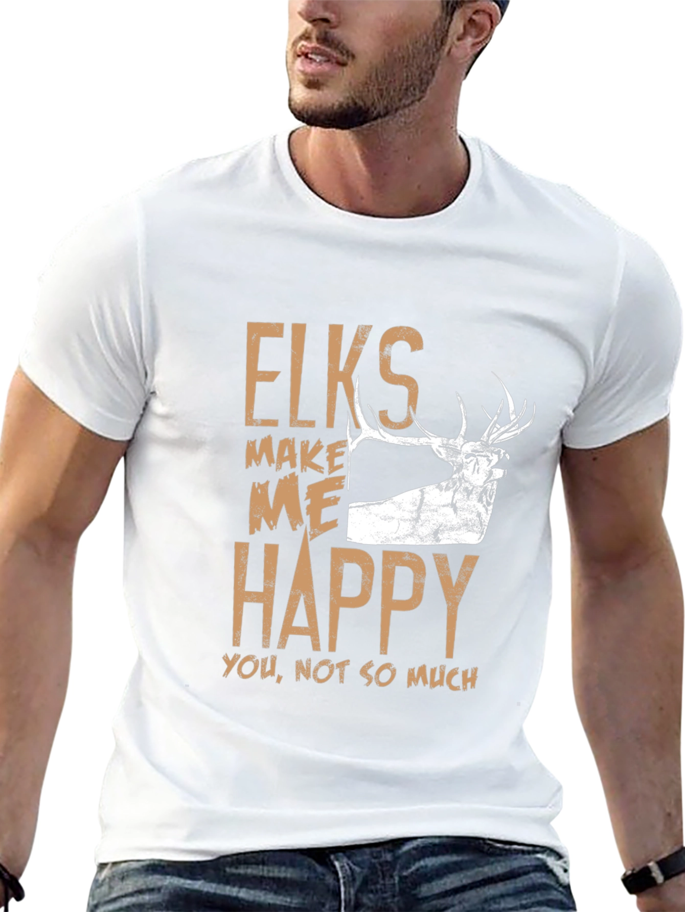 Elk Lover Graphic T-Shirt - Humorous Hunting Tee