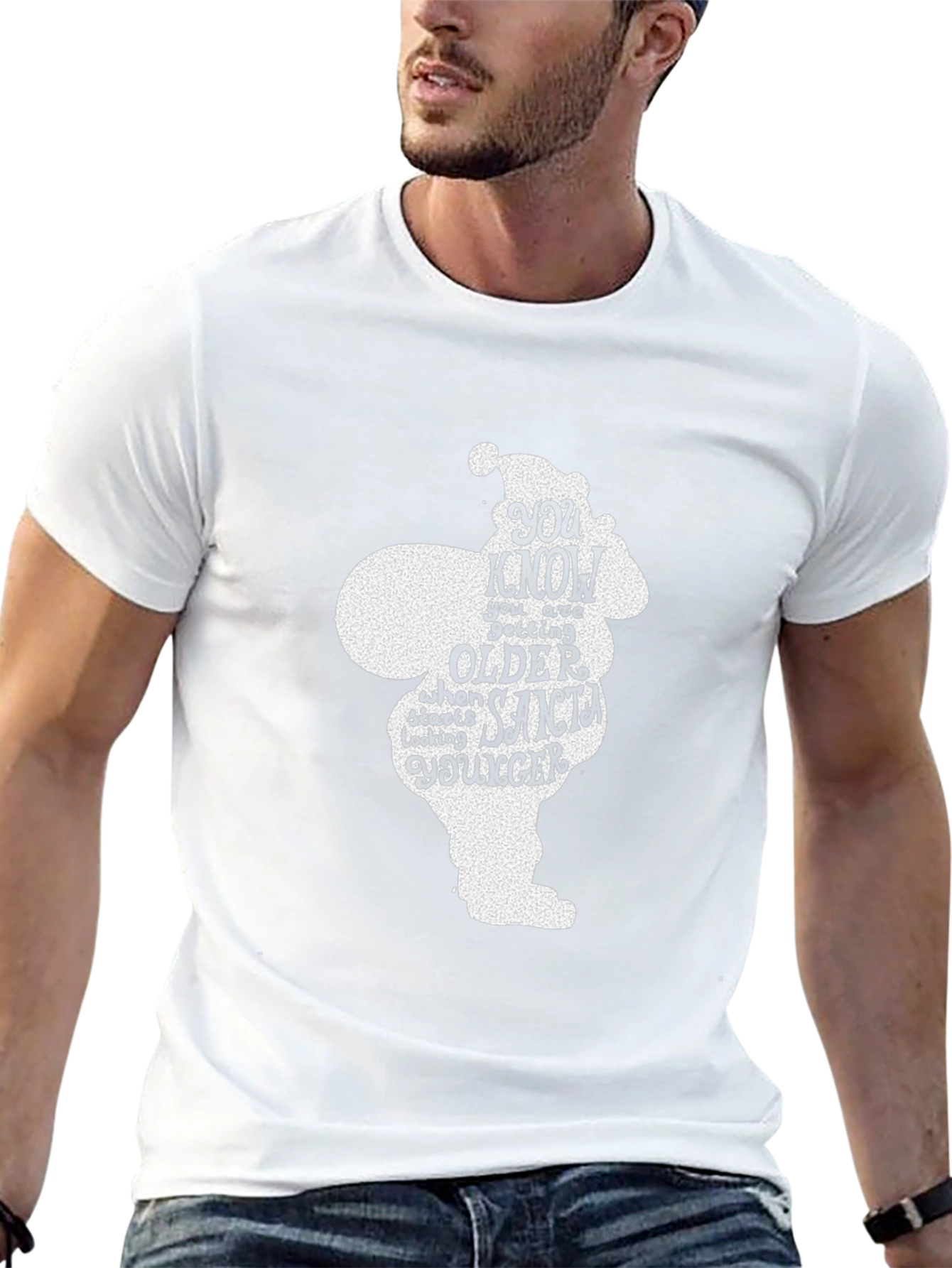 Funny Santa Quote Black Graphic T-Shirt