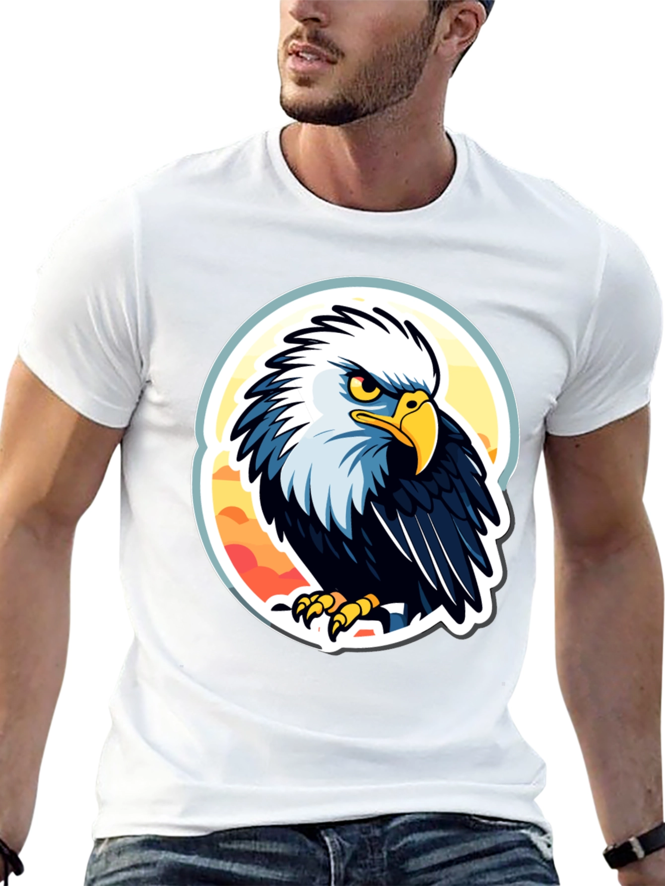Bald Eagle Graphic T-Shirt - Patriotic Design