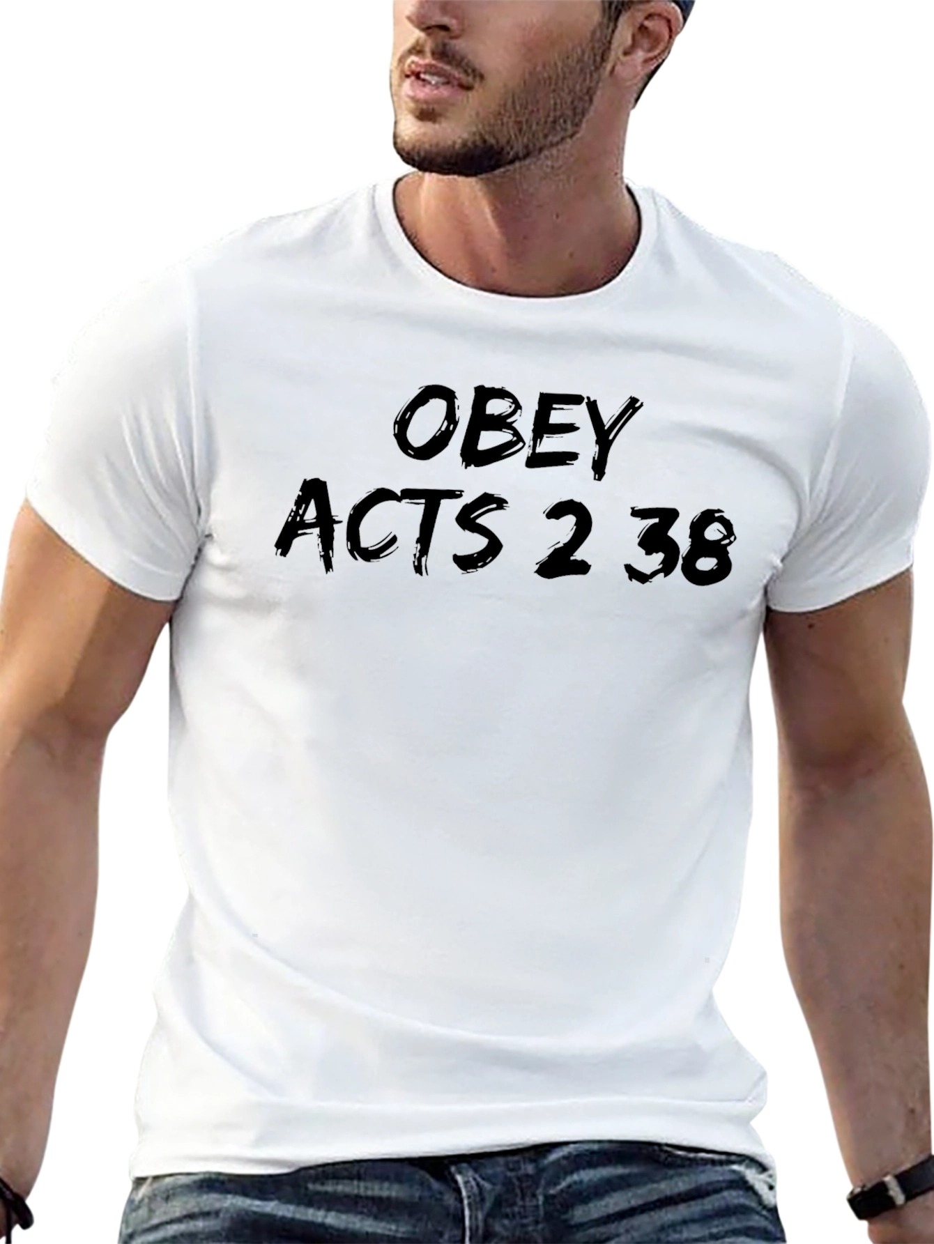 Obey Acts 2:38 T-Shirt Christian Apparel