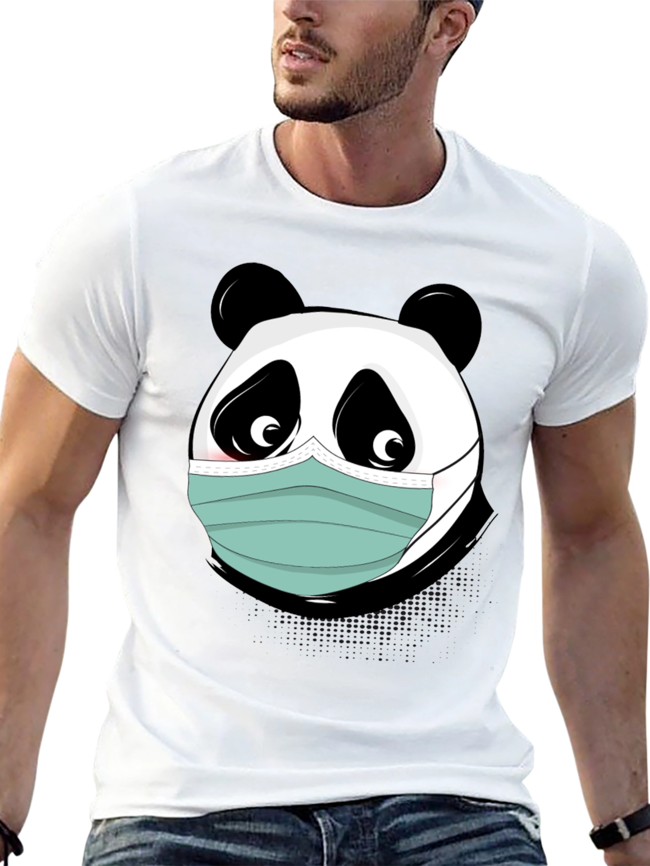 Panda Face Mask T-Shirt - Stay Safe and Stylish